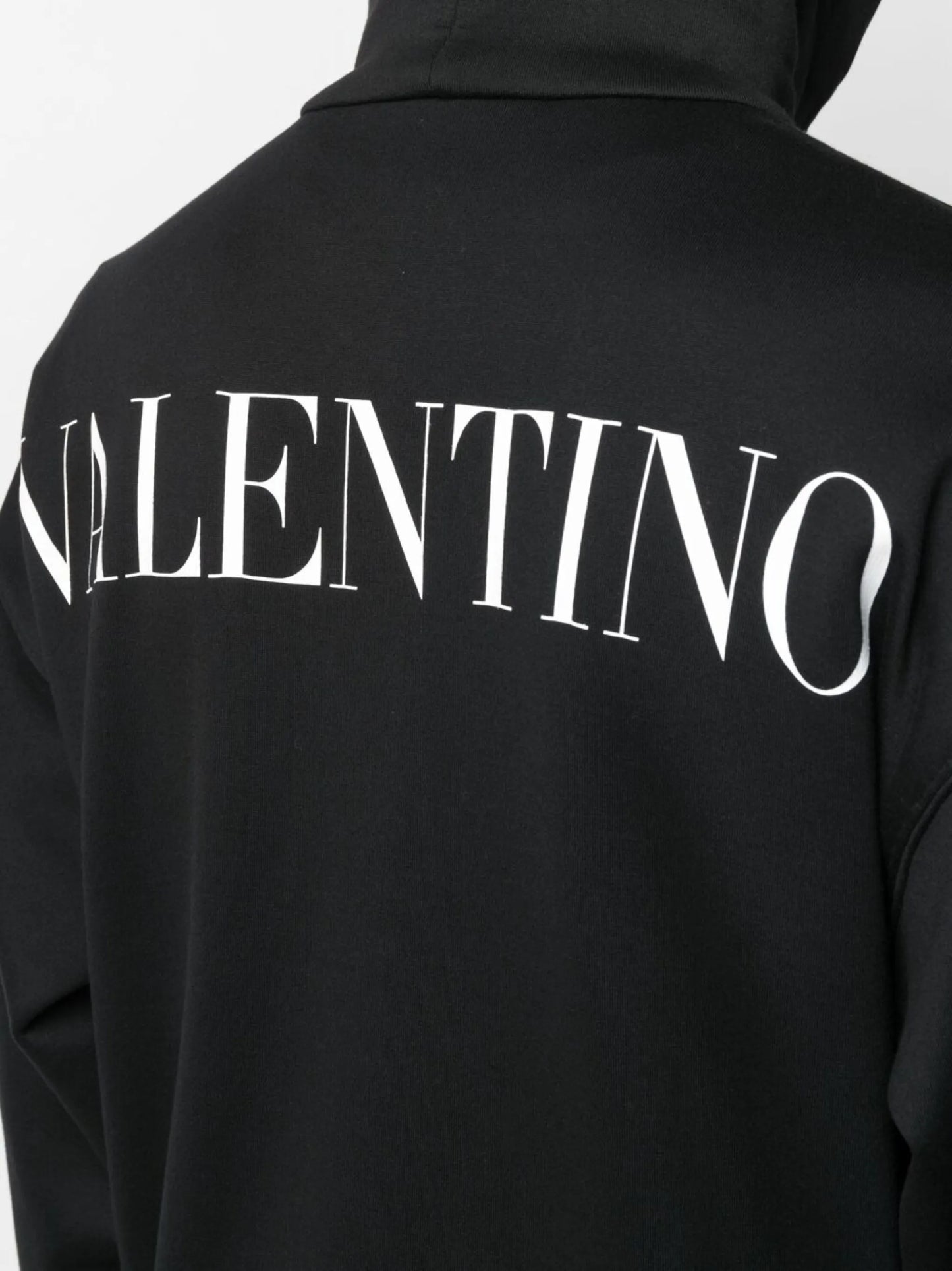 logo floral lace hoodie