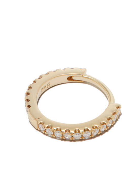 18kt yellow gold Eternity diamond pave single earring