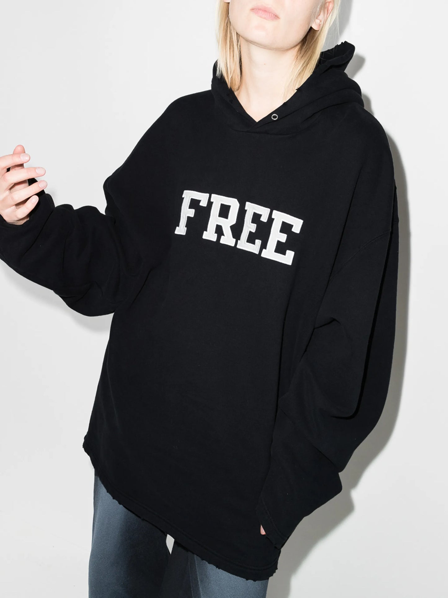 Free logo oversized hoodie