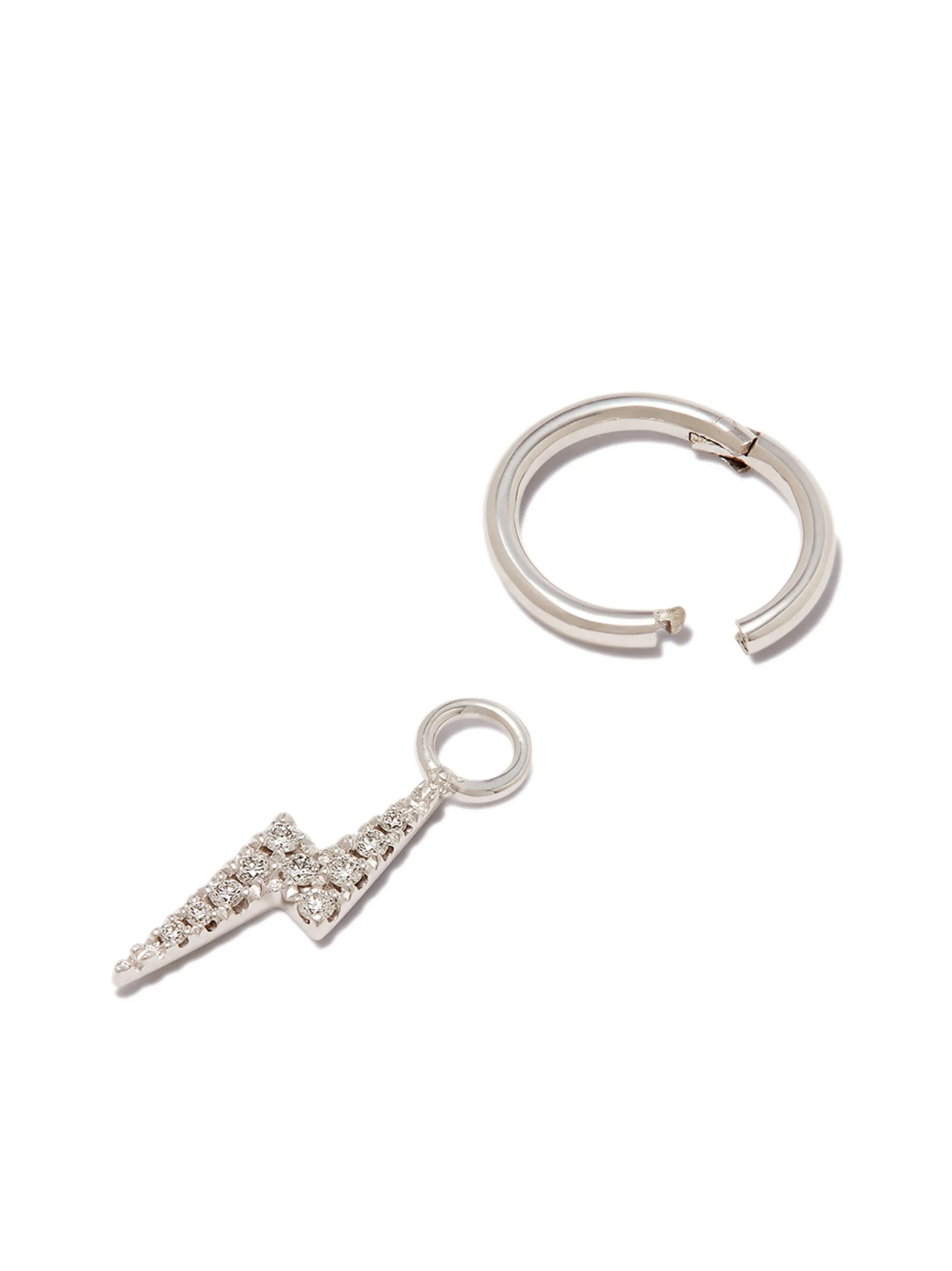 18kt white gold Lightning Bolt charm