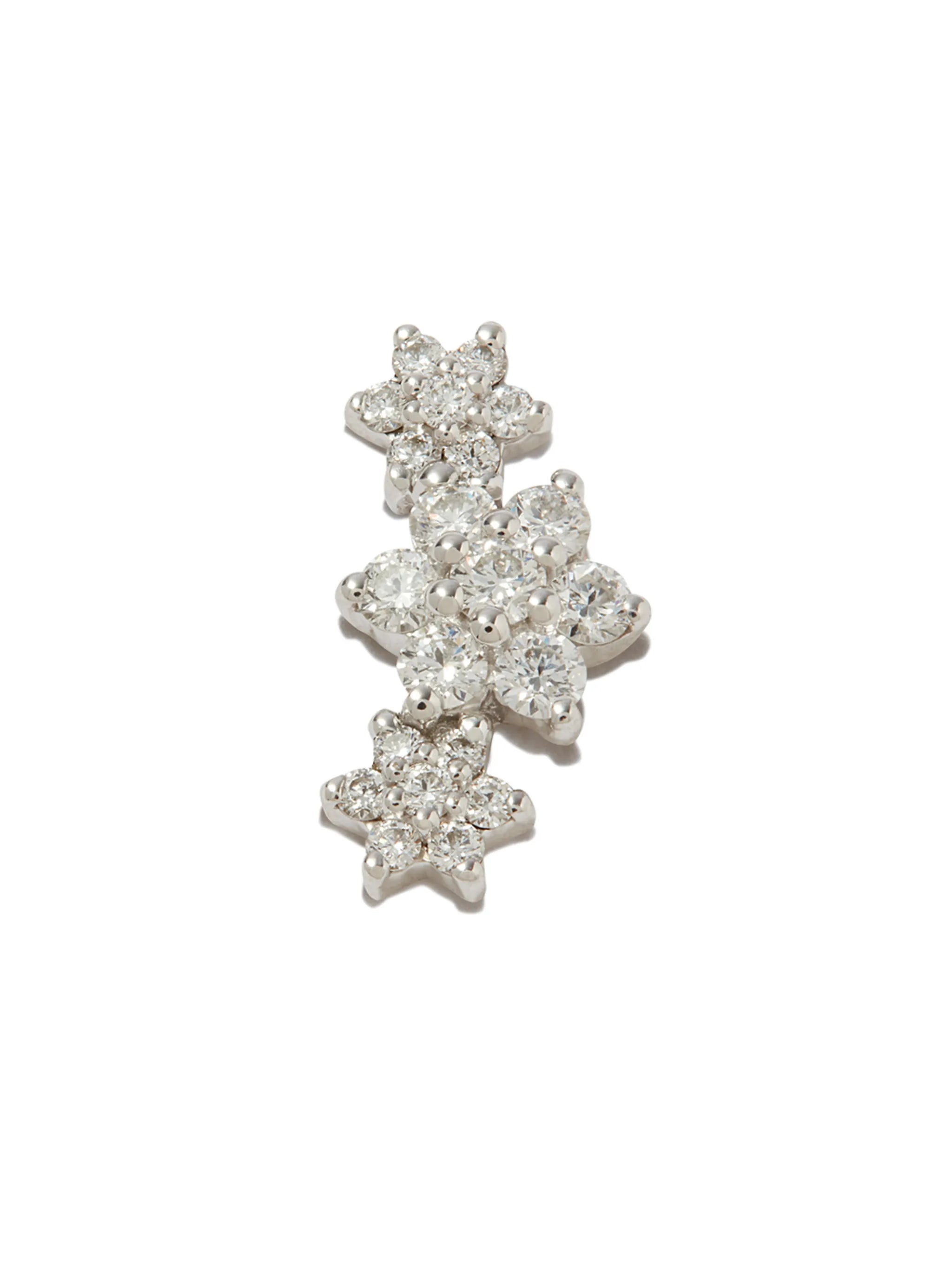 18K white gold Flower Garland diamond earring