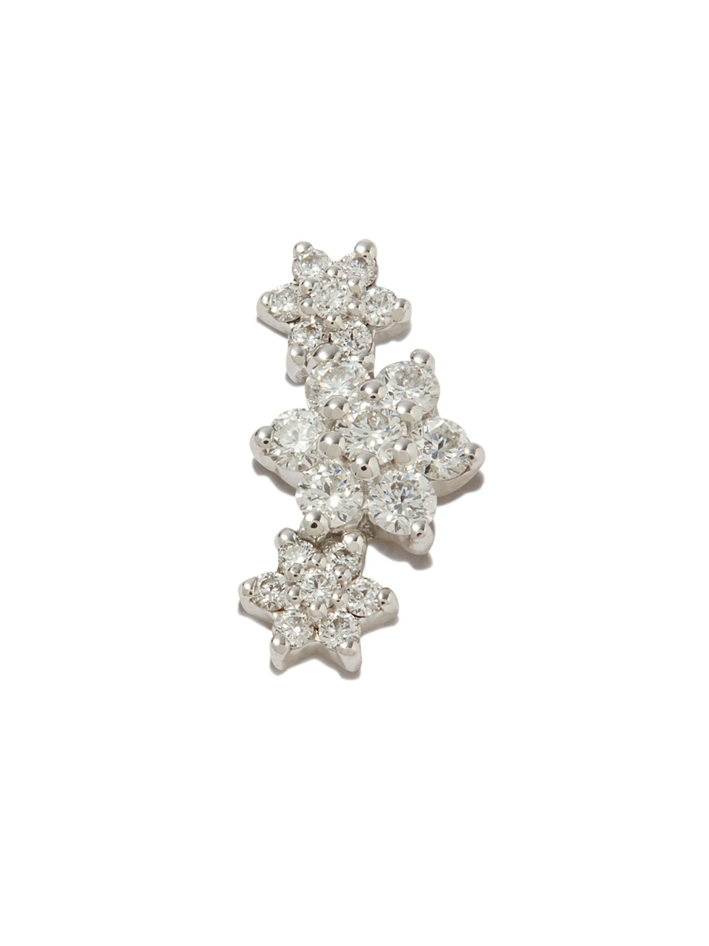 18K white gold Flower Garland diamond earring