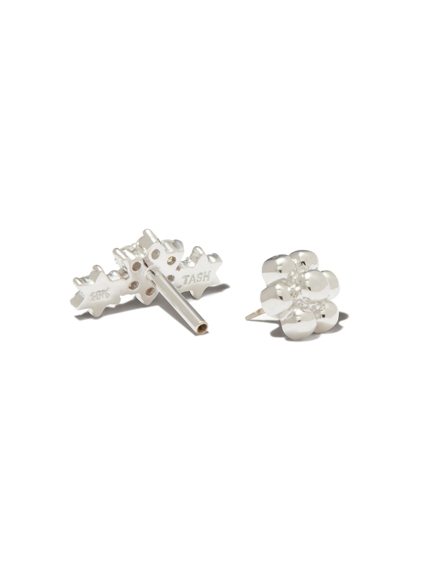 18K white gold Flower Garland diamond earring
