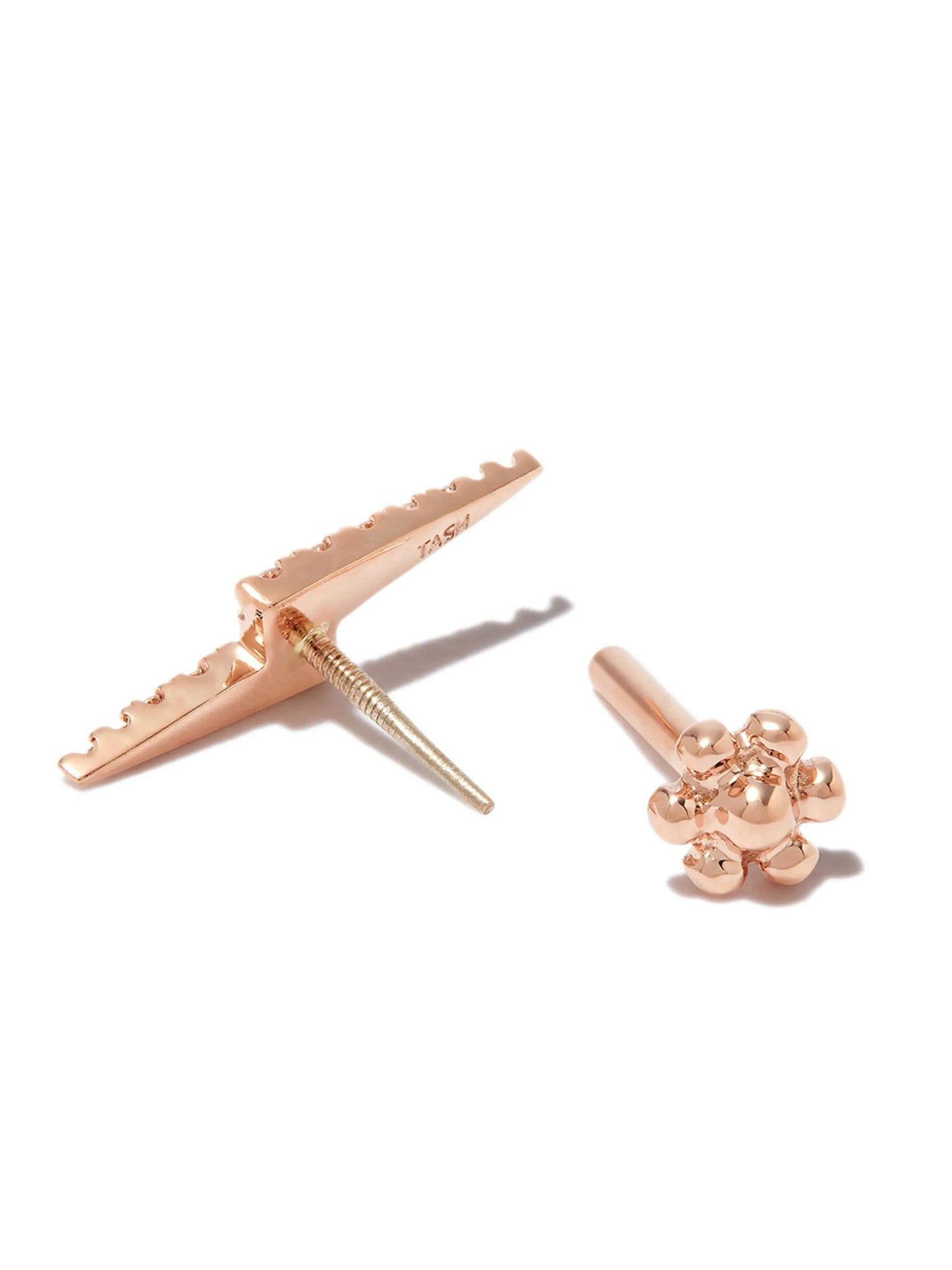 18kt rose gold Lightning Bolt earring