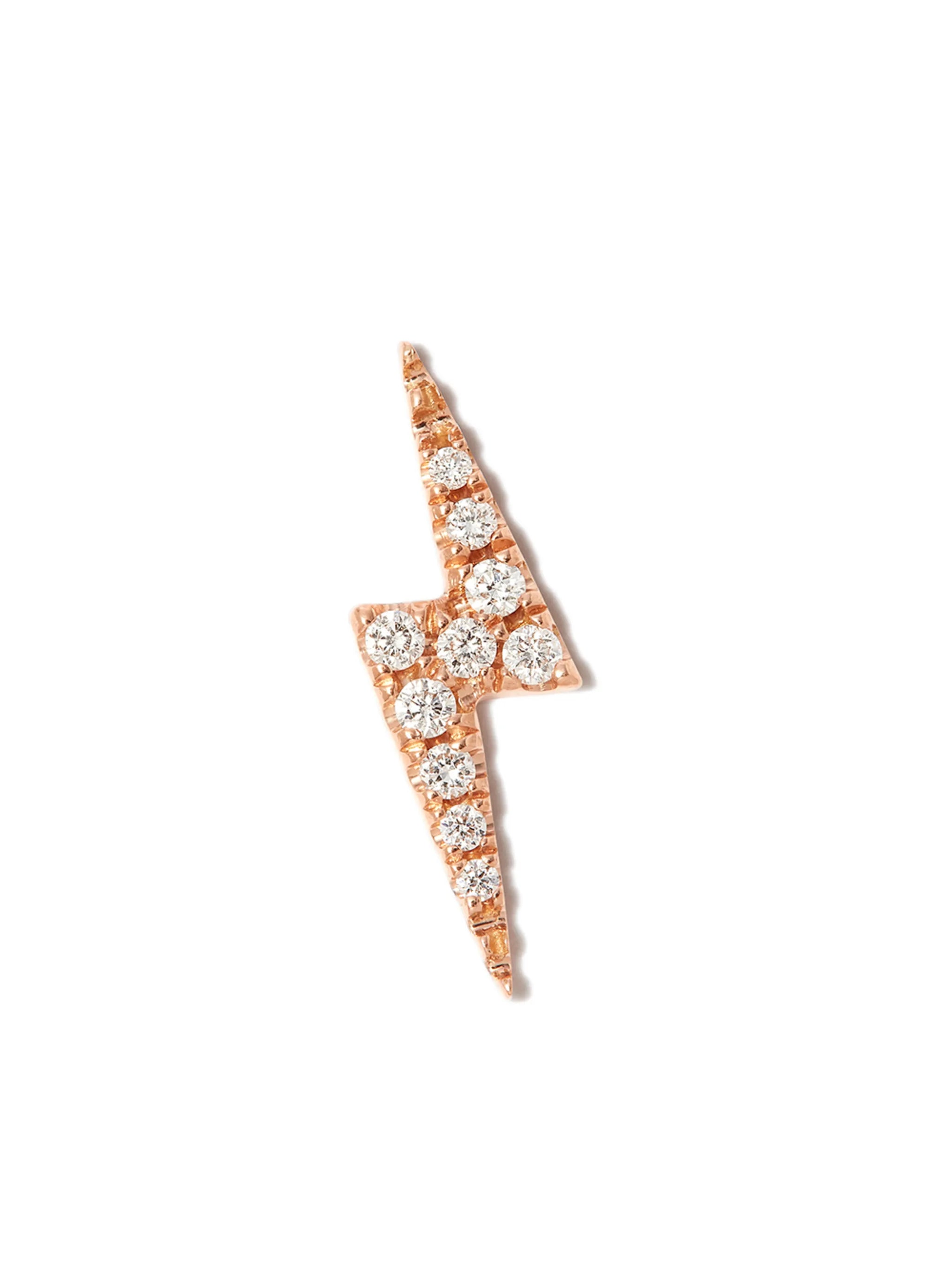 18kt rose gold Lightning Bolt earring