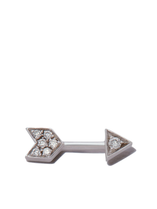 18kt white gold Arrow diamond stud earring
