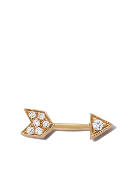 18kt yellow gold Arrow diamond stud earring