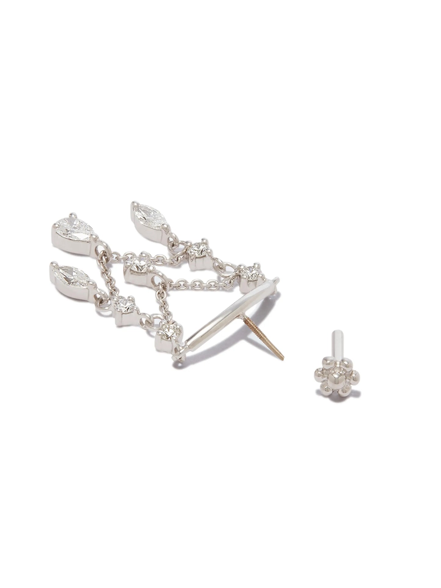 18kt gold Diamond Drapes Chandelier earring