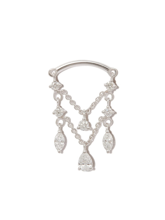 18kt gold Diamond Drapes Chandelier earring