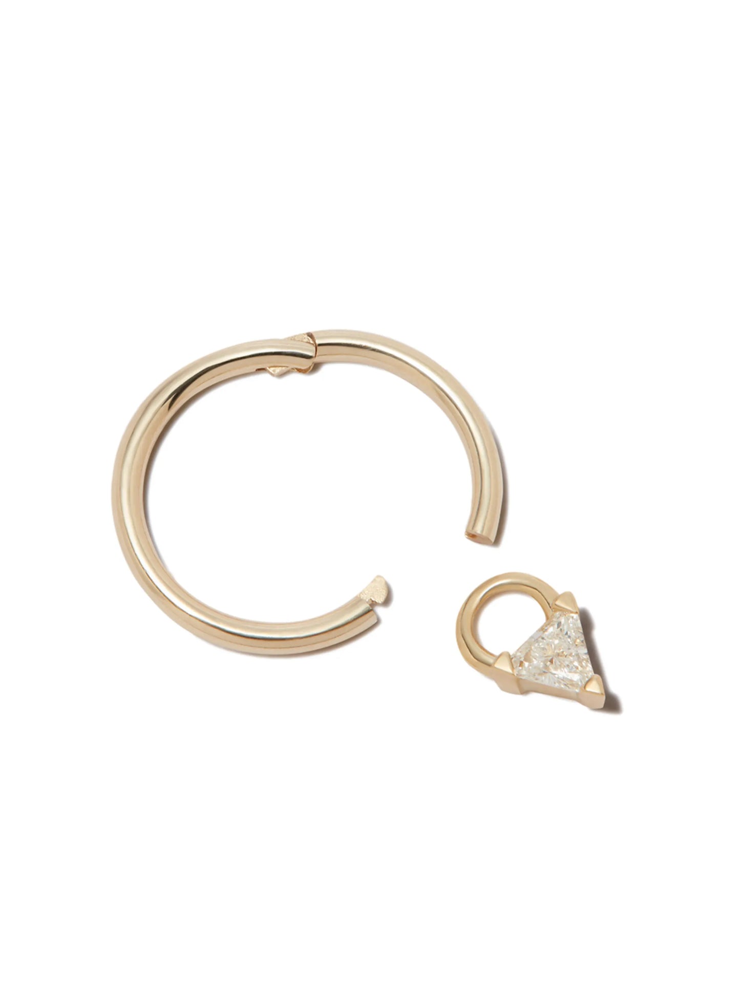 18kt gold diamond triangle charm