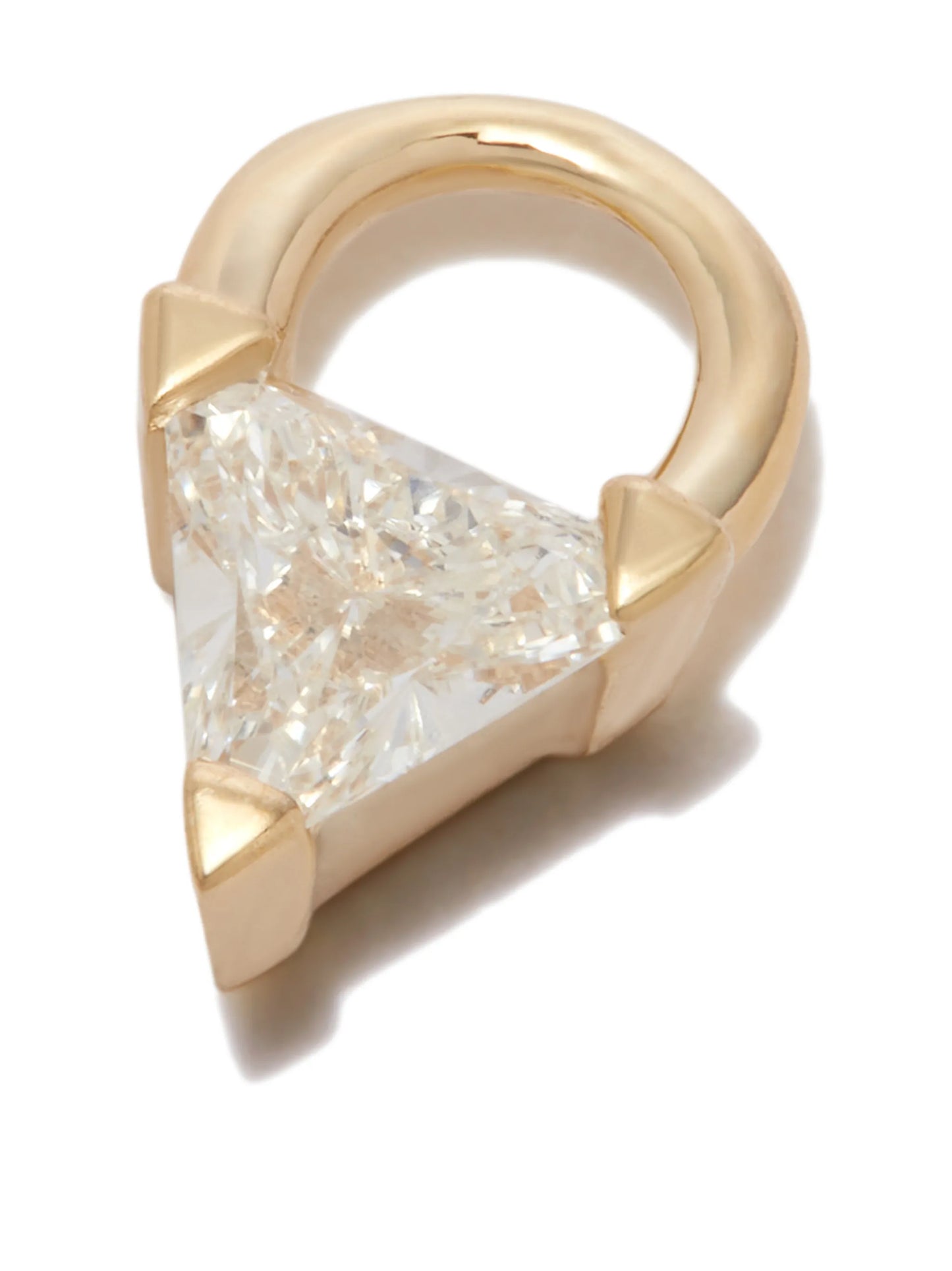 18kt gold diamond triangle charm