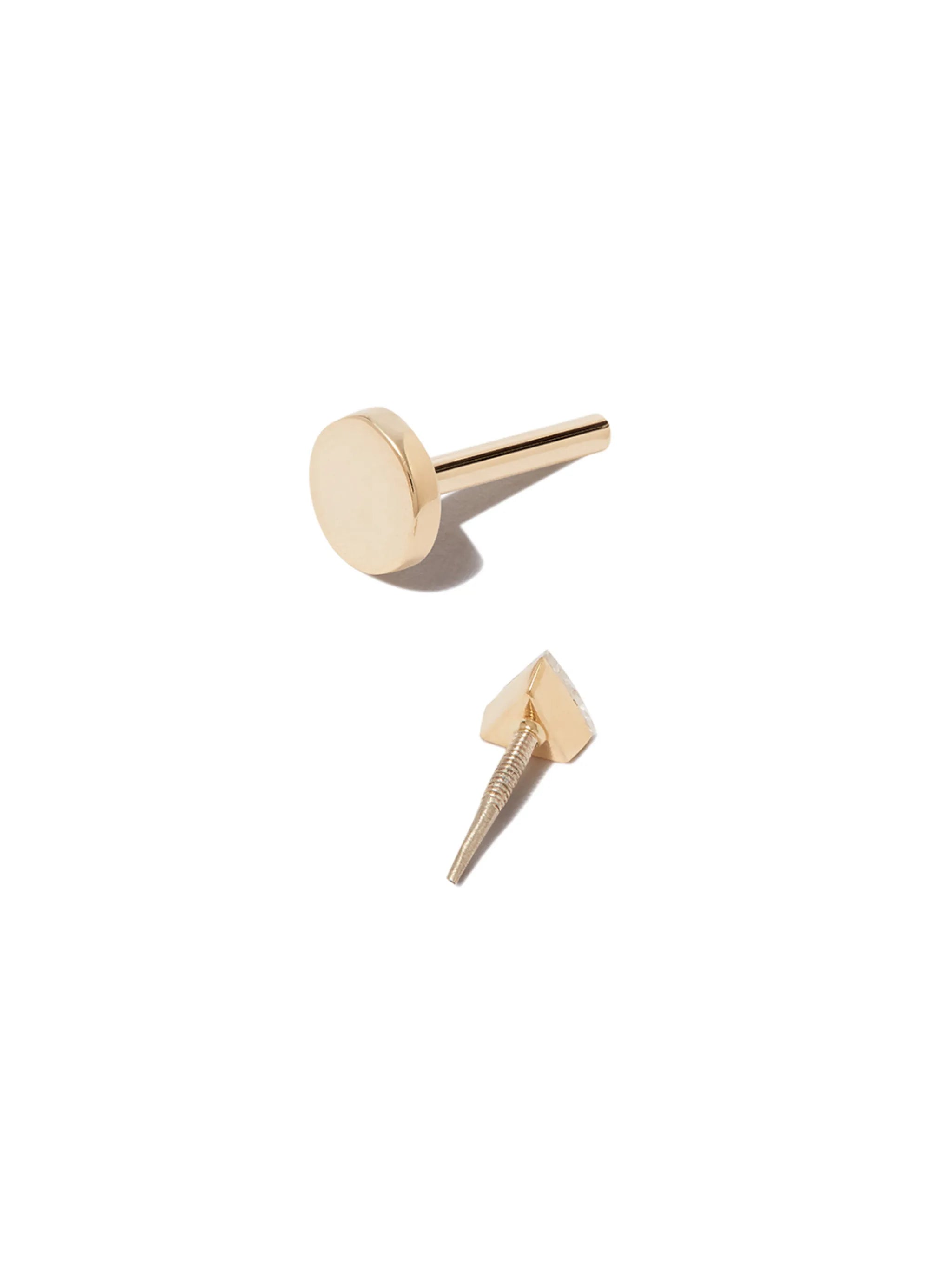 18kt gold Triangle Diamond Stud earring