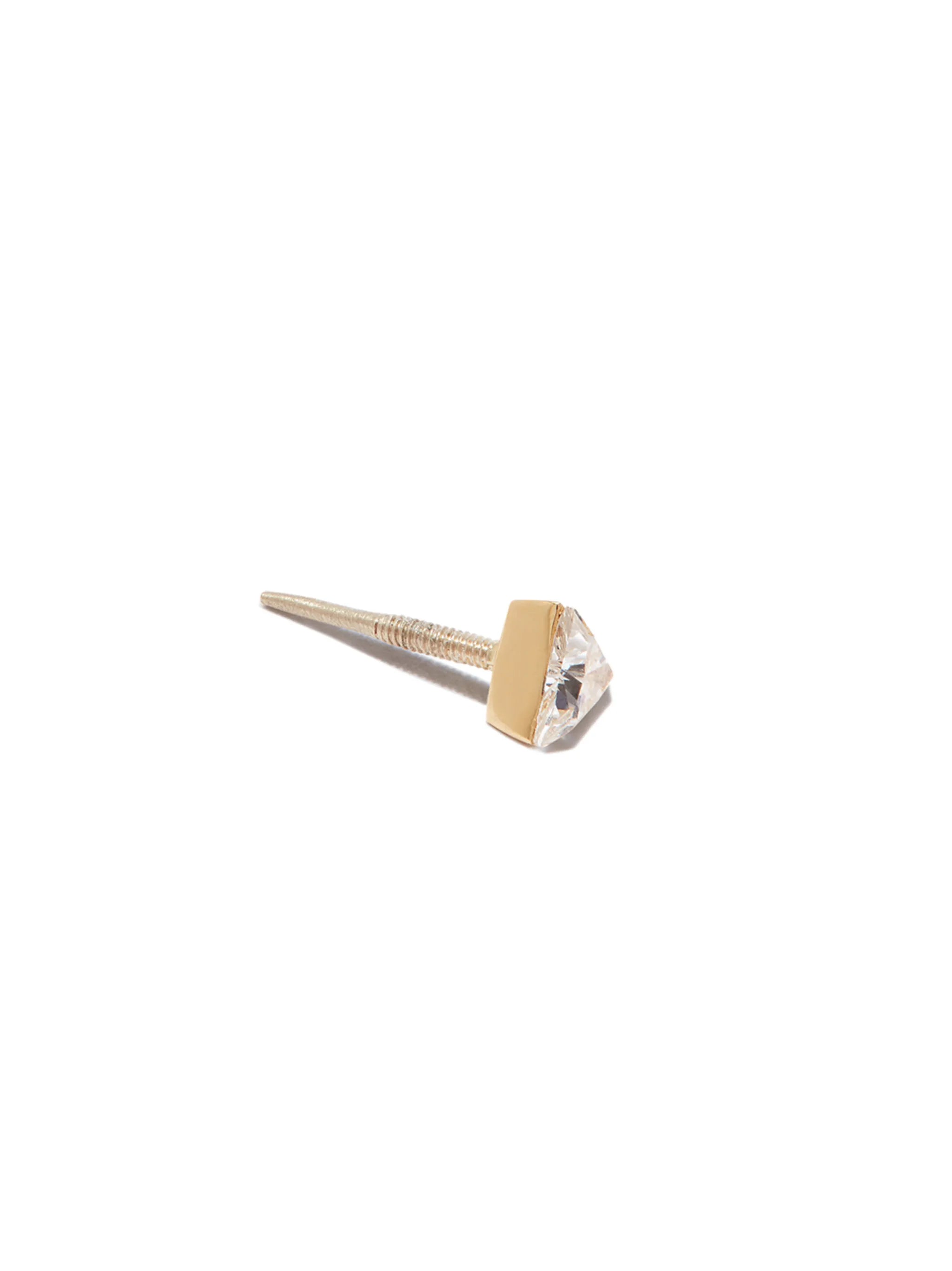 18kt gold Triangle Diamond Stud earring