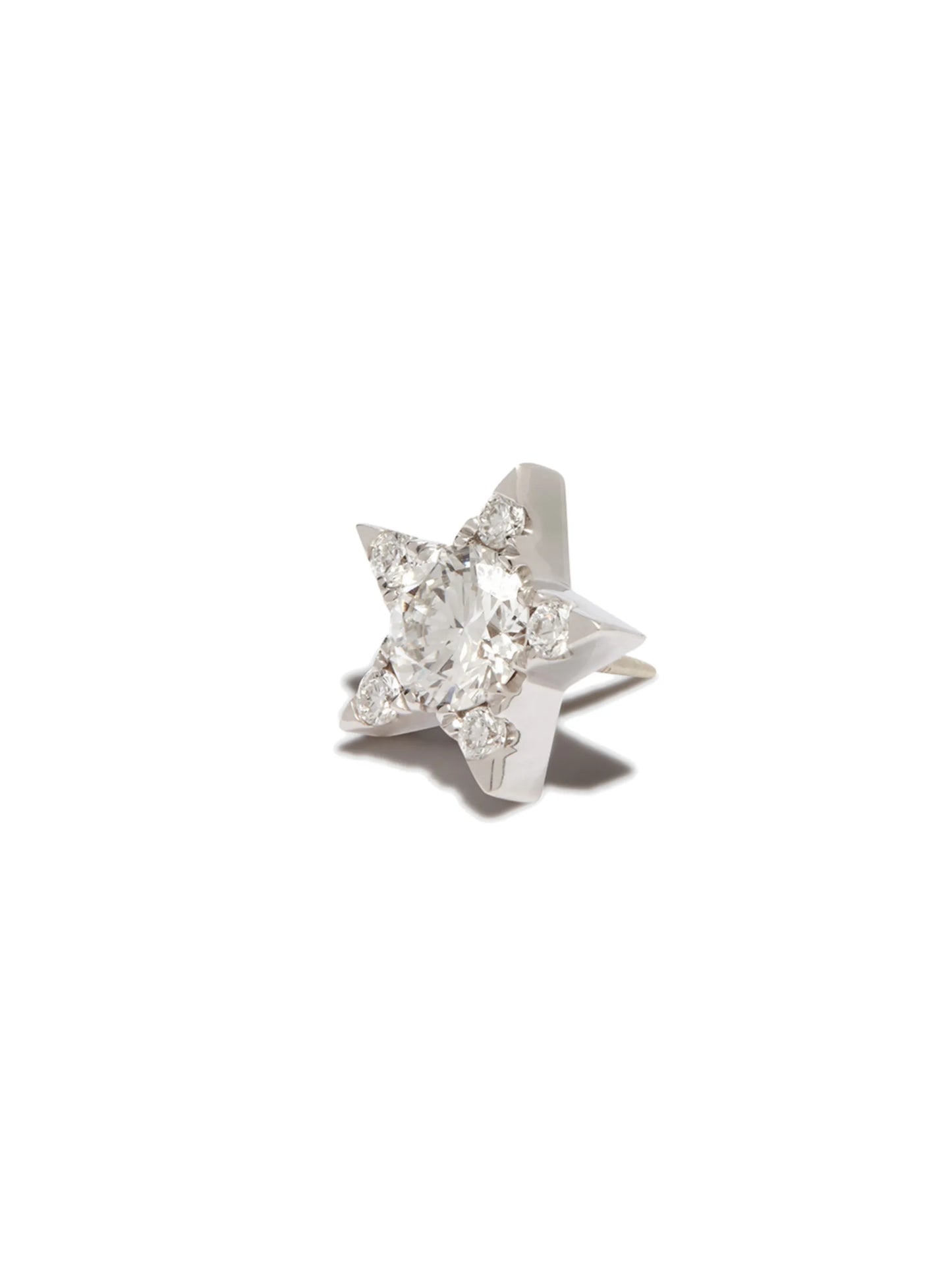 Diamond Star Threaded stud earring