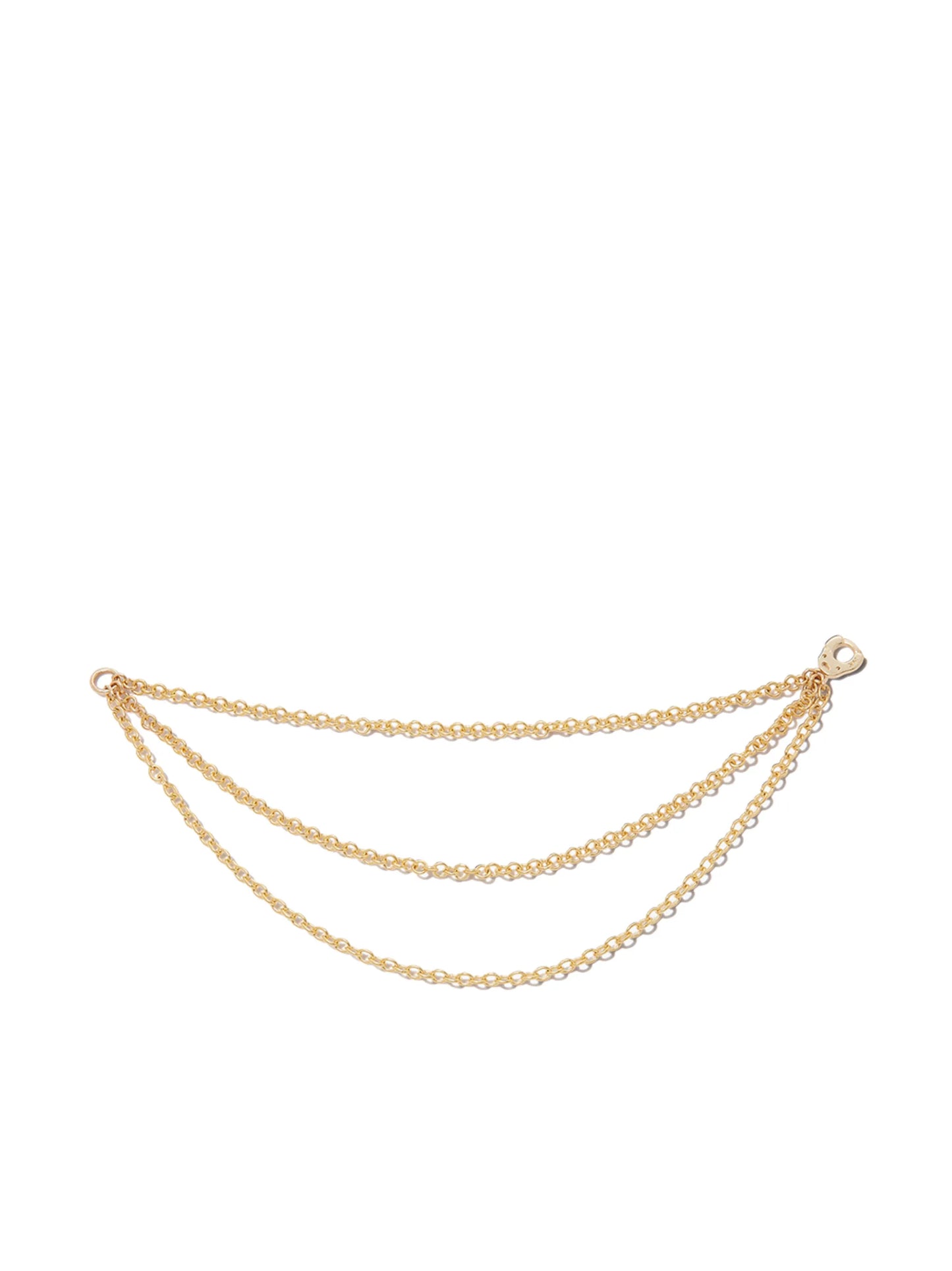 18kt yellow gold 76mm triple chain charm