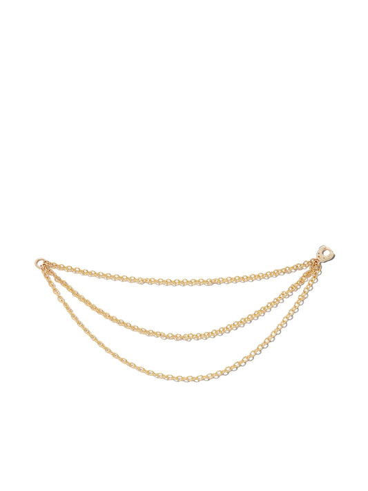18kt yellow gold 76mm triple chain charm