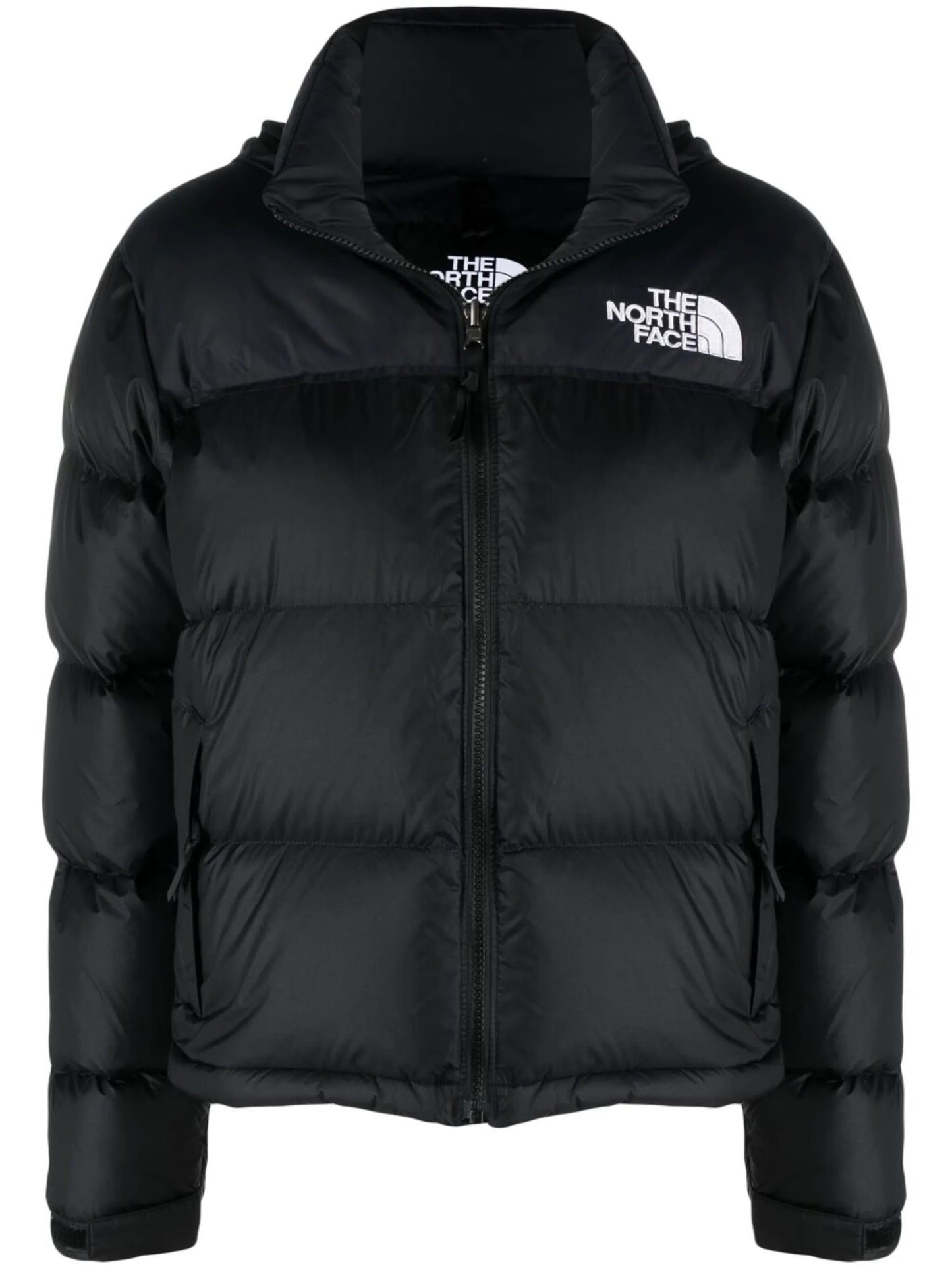 embroidered-logo puffer jacket