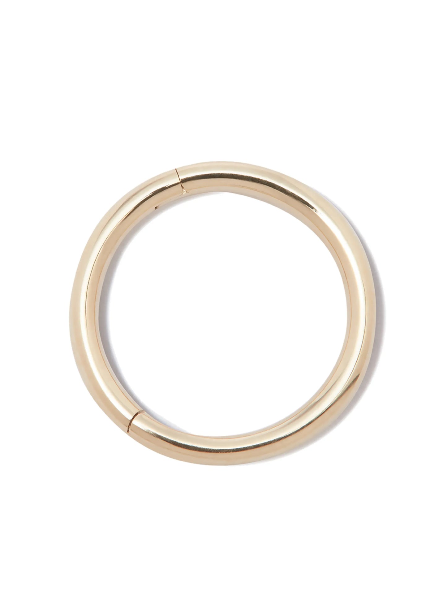 18kt yellow gold plain single huggie earring