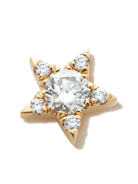 18kt yellow gold Star stud earring