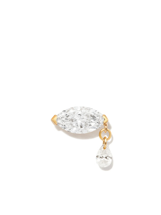 18kt yellow gold Teardrop Marquise earring