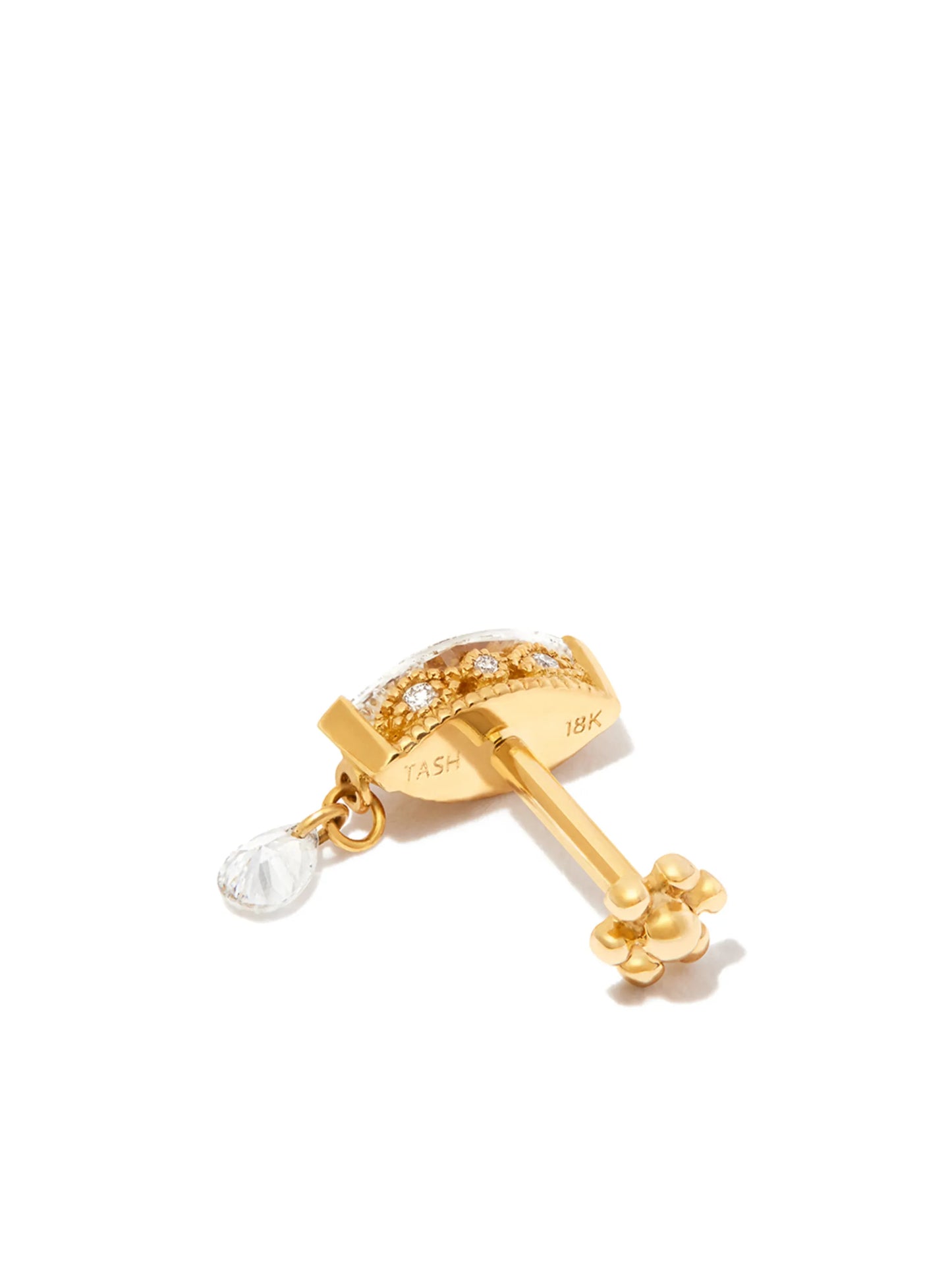 18kt yellow gold Teardrop Marquise earring