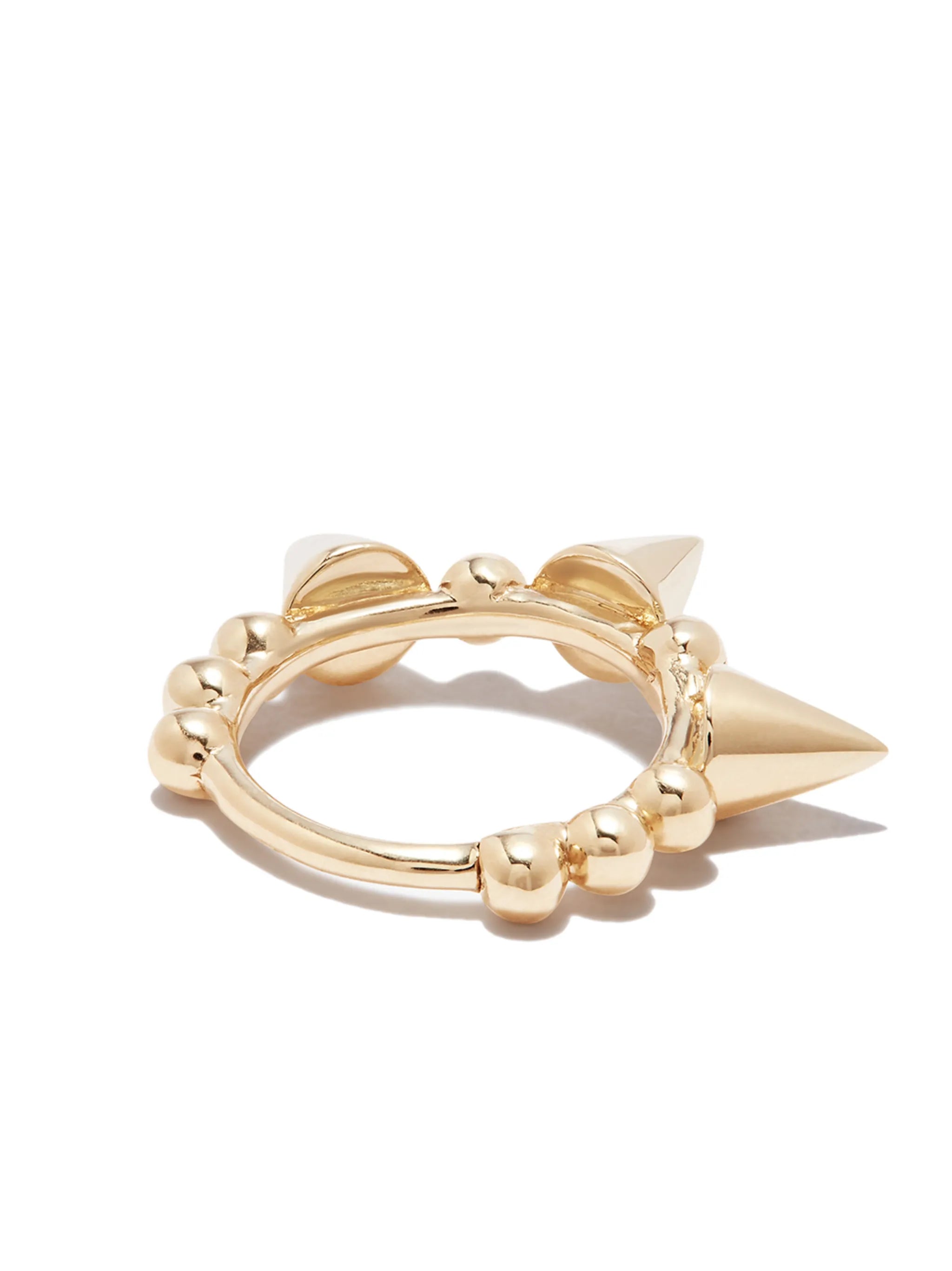 14kt yellow gold triple spike clicker earring