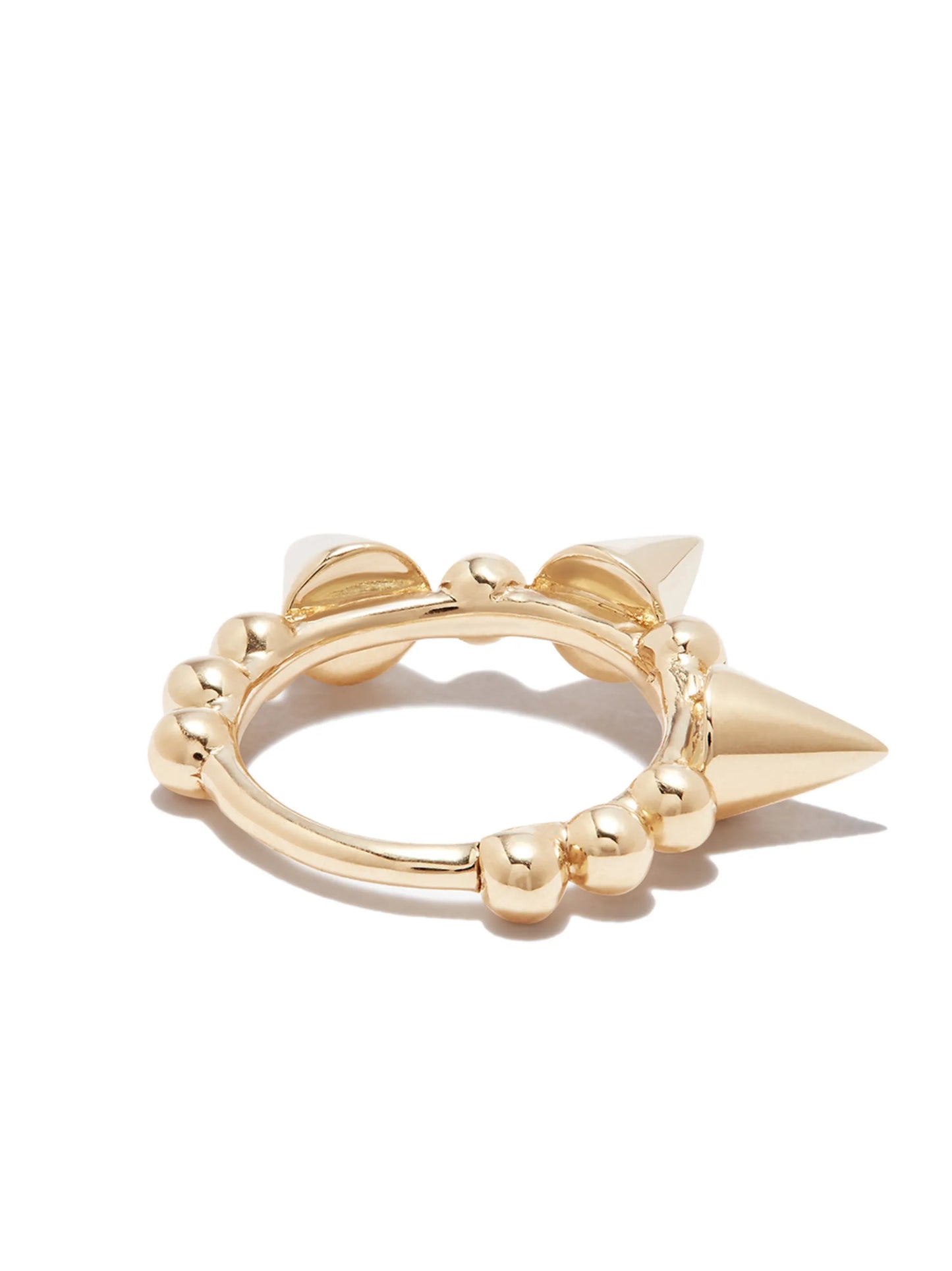 14kt yellow gold triple spike clicker earring