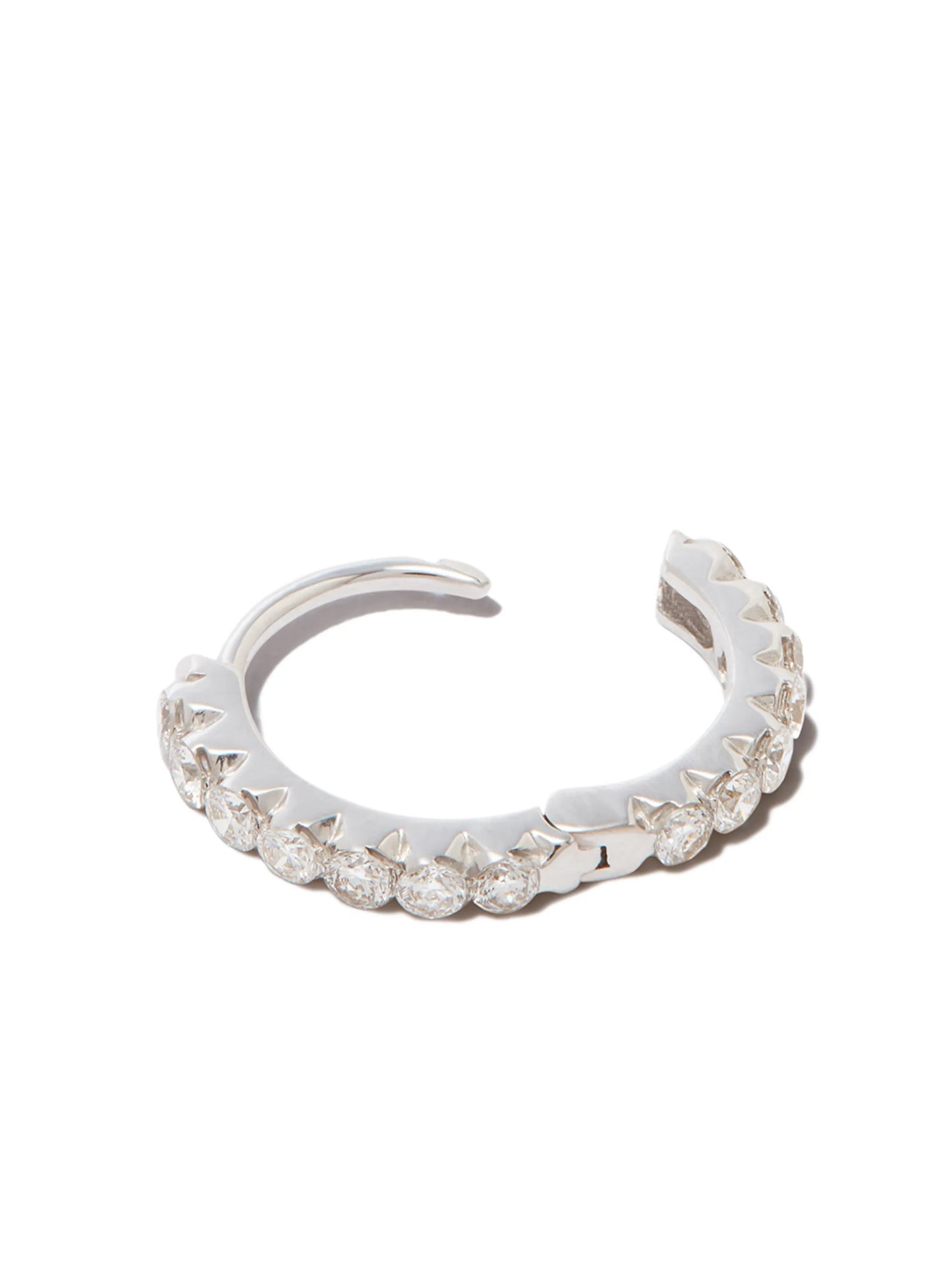 18kt white gold Eternity clicker earring