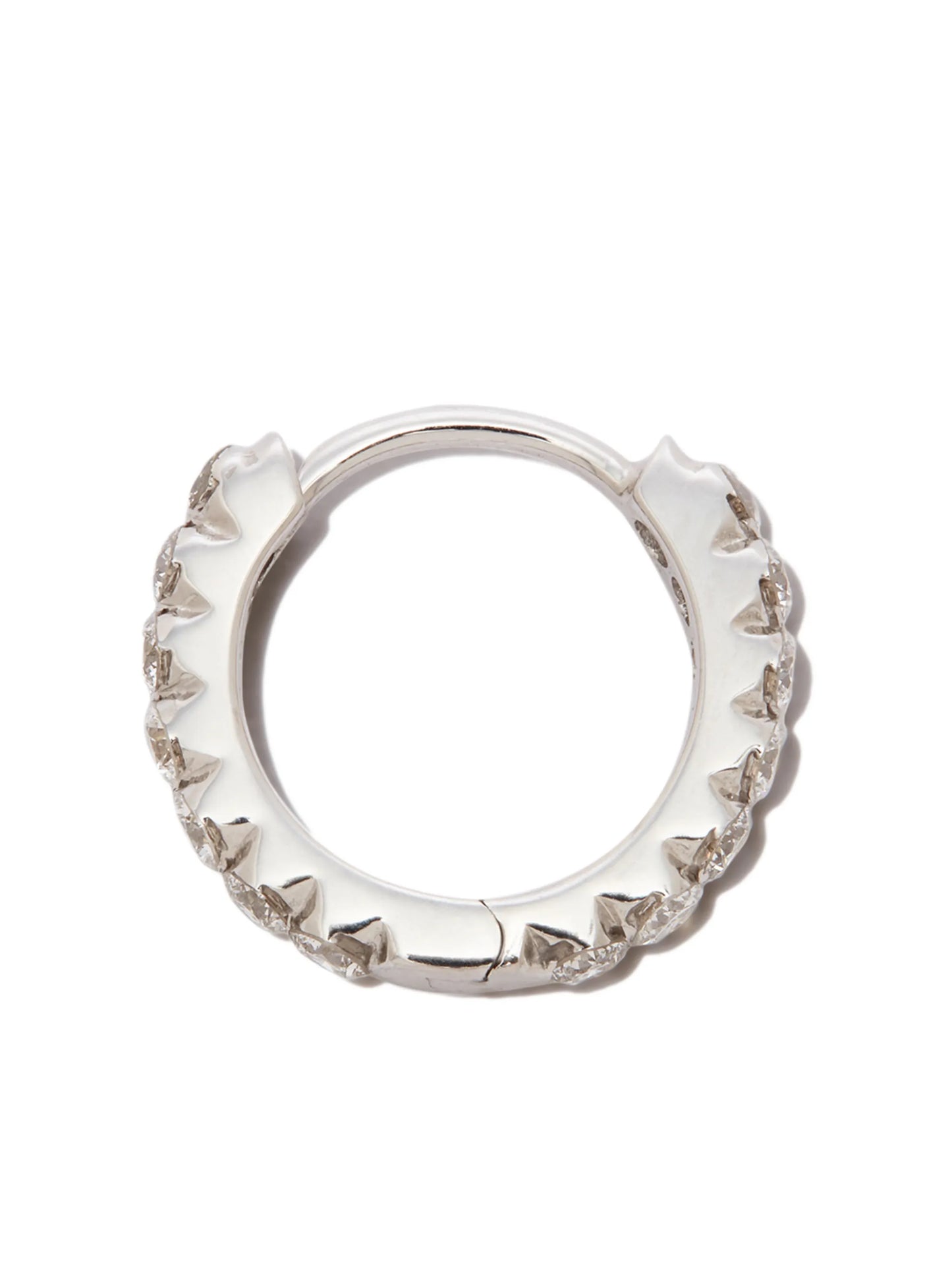 18kt white gold Eternity clicker earring