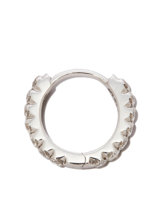 18kt white gold Eternity clicker earring