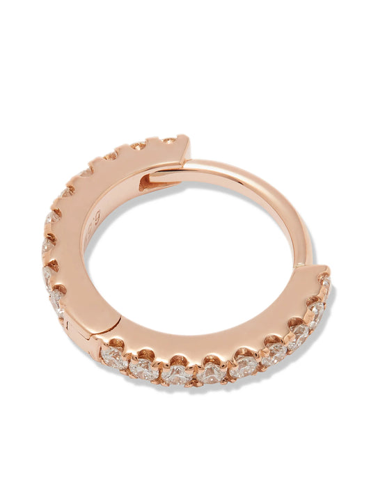 18kt rose gold Eternity diamond pave single earring