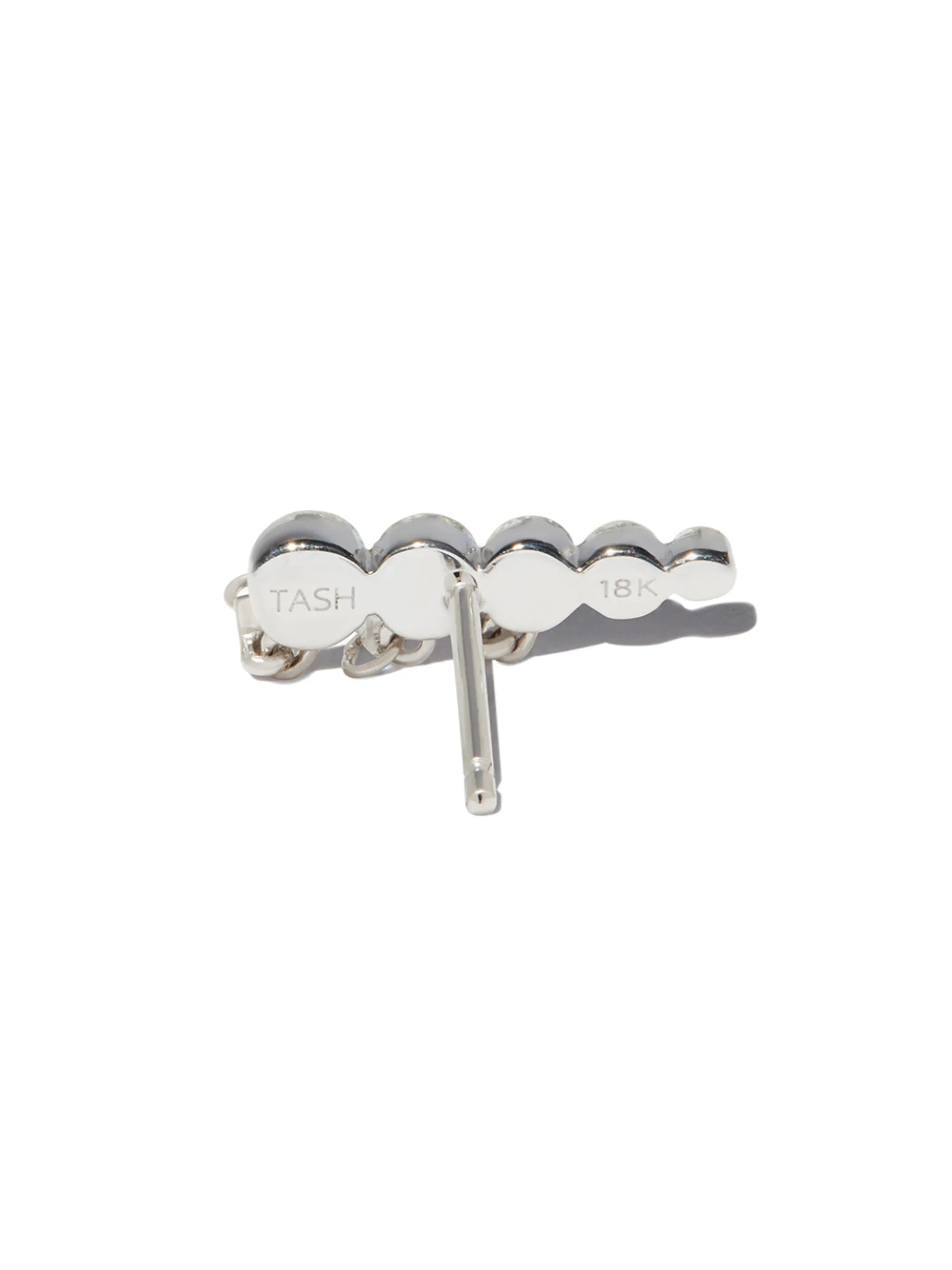 18kt gold Invisible Set Diamond Crescendo earring