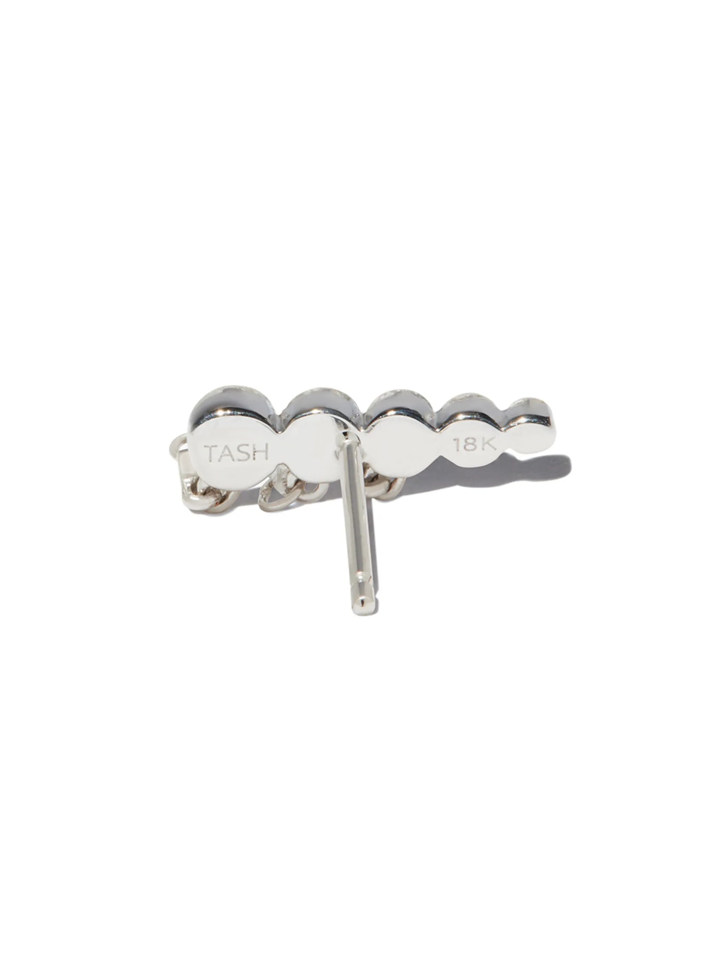 18kt gold Invisible Set Diamond Crescendo earring