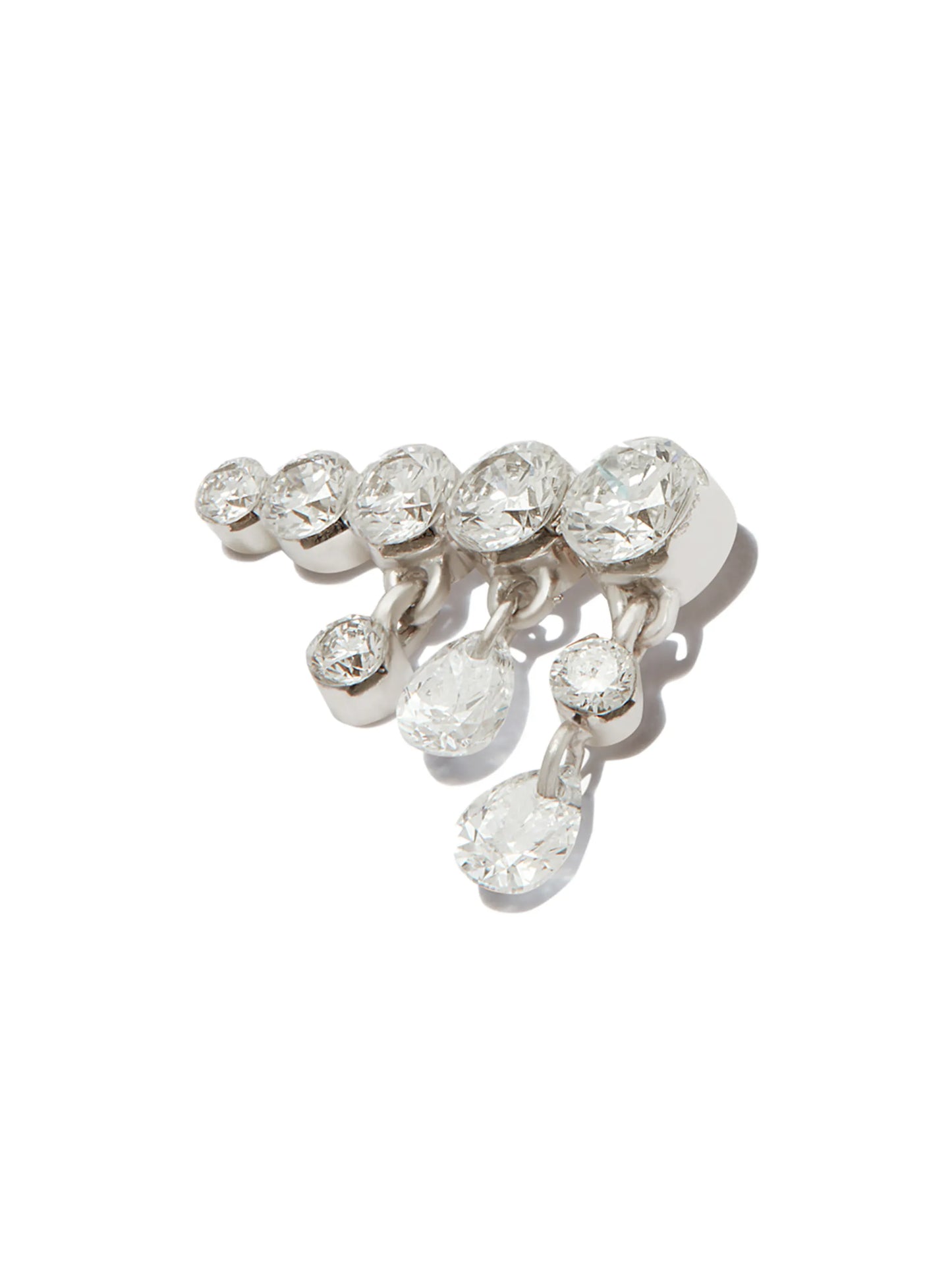 18kt gold Invisible Set Diamond Crescendo earring