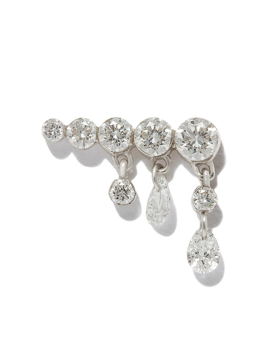 18kt gold Invisible Set Diamond Crescendo earring