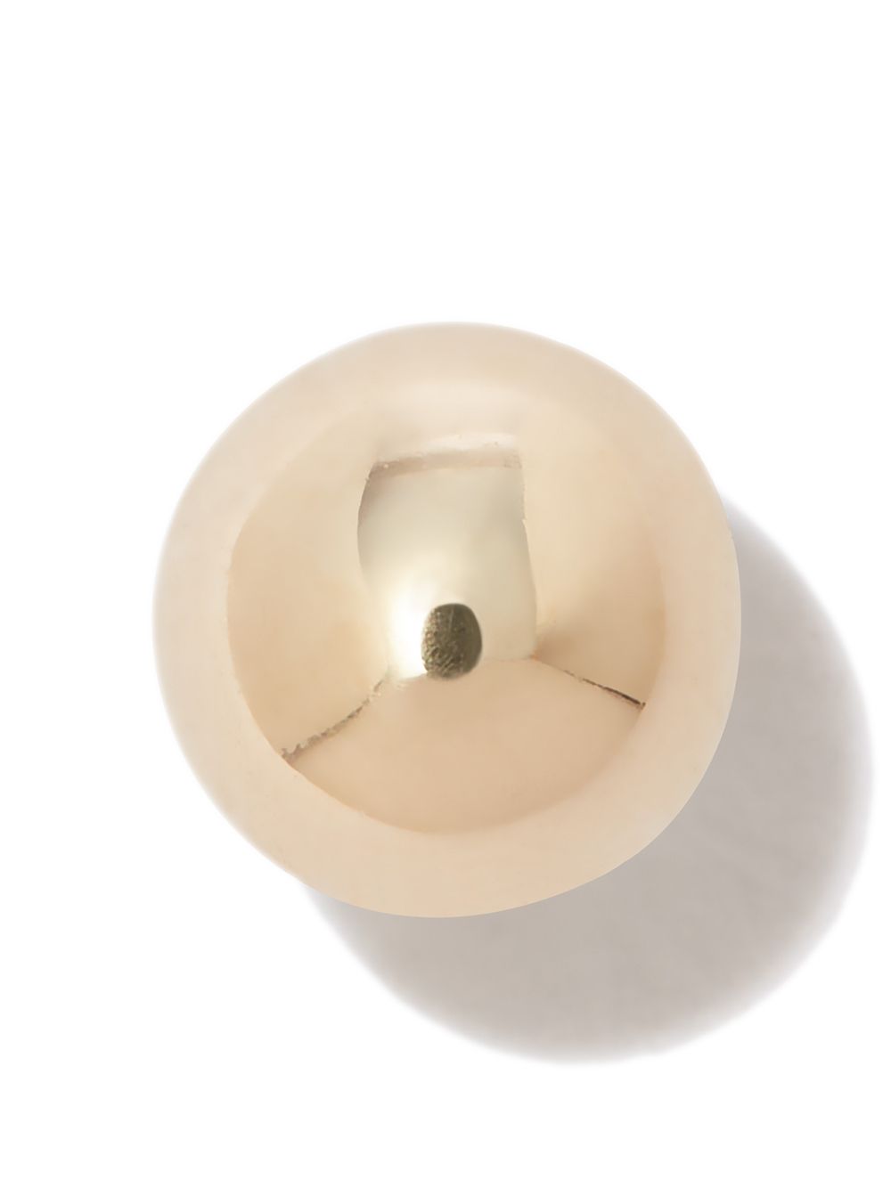 18kt yellow gold ball single stud earring