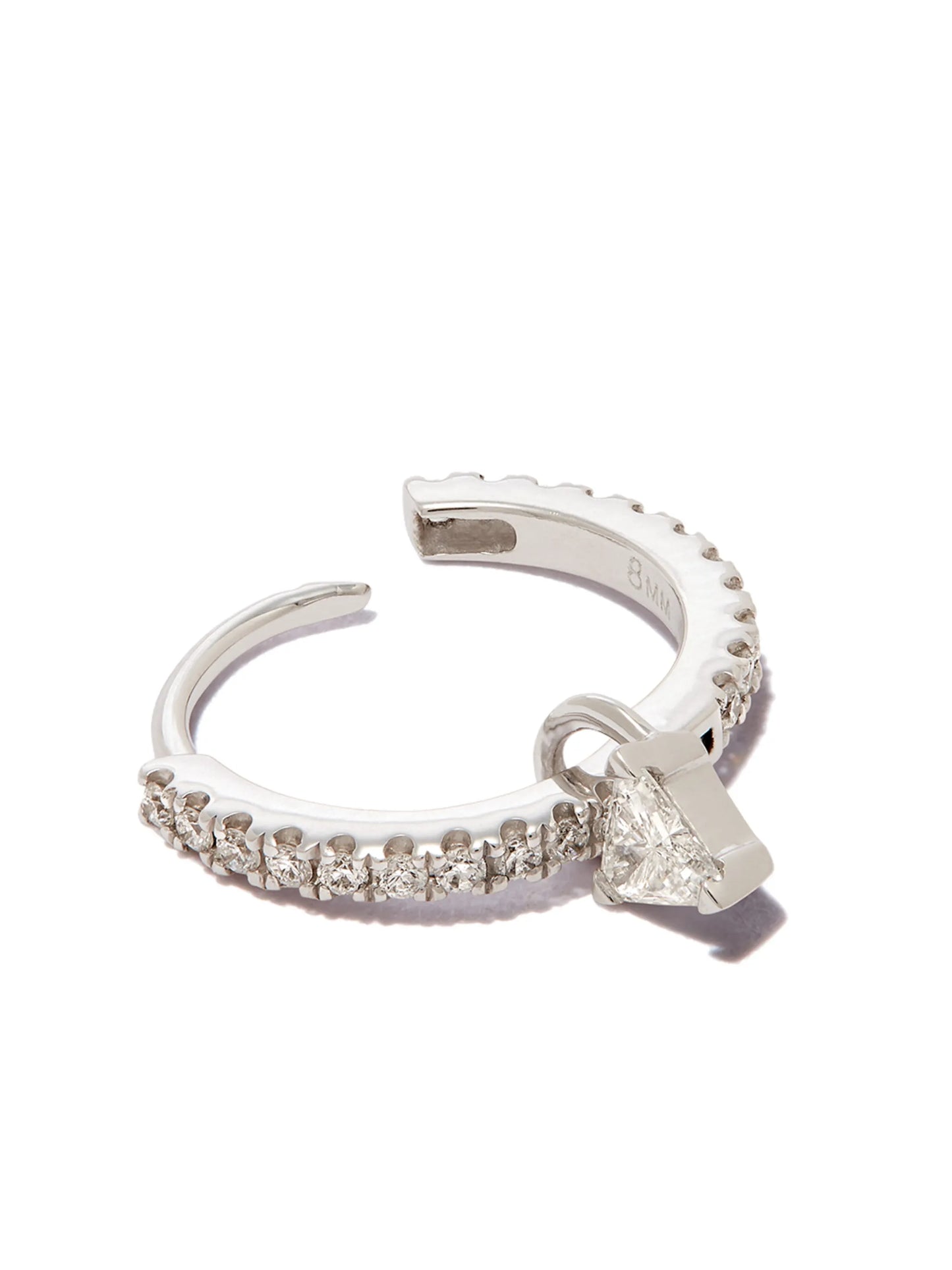 18kt white gold diamond triangle charm