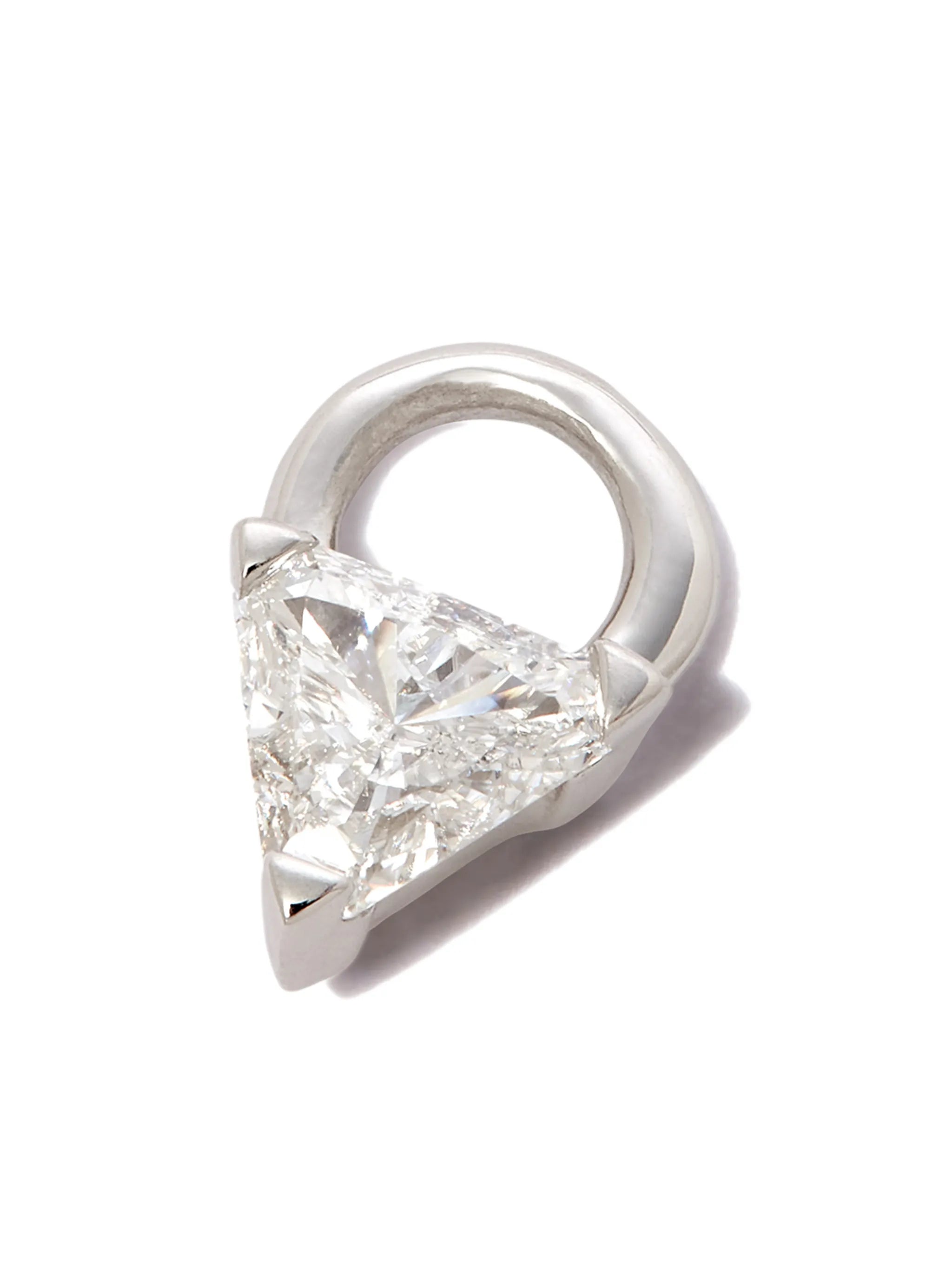 18kt white gold diamond triangle charm