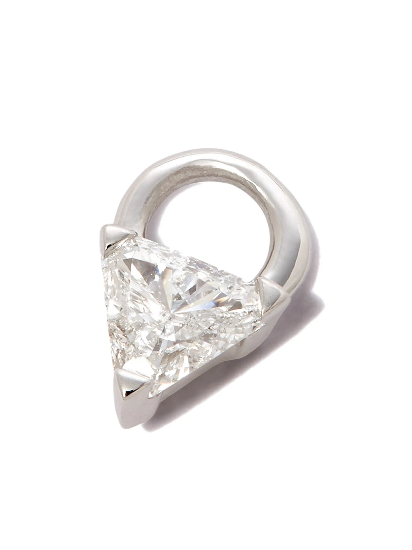 18kt white gold diamond triangle charm