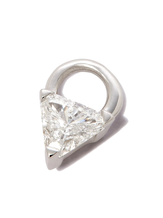 18kt white gold diamond triangle charm