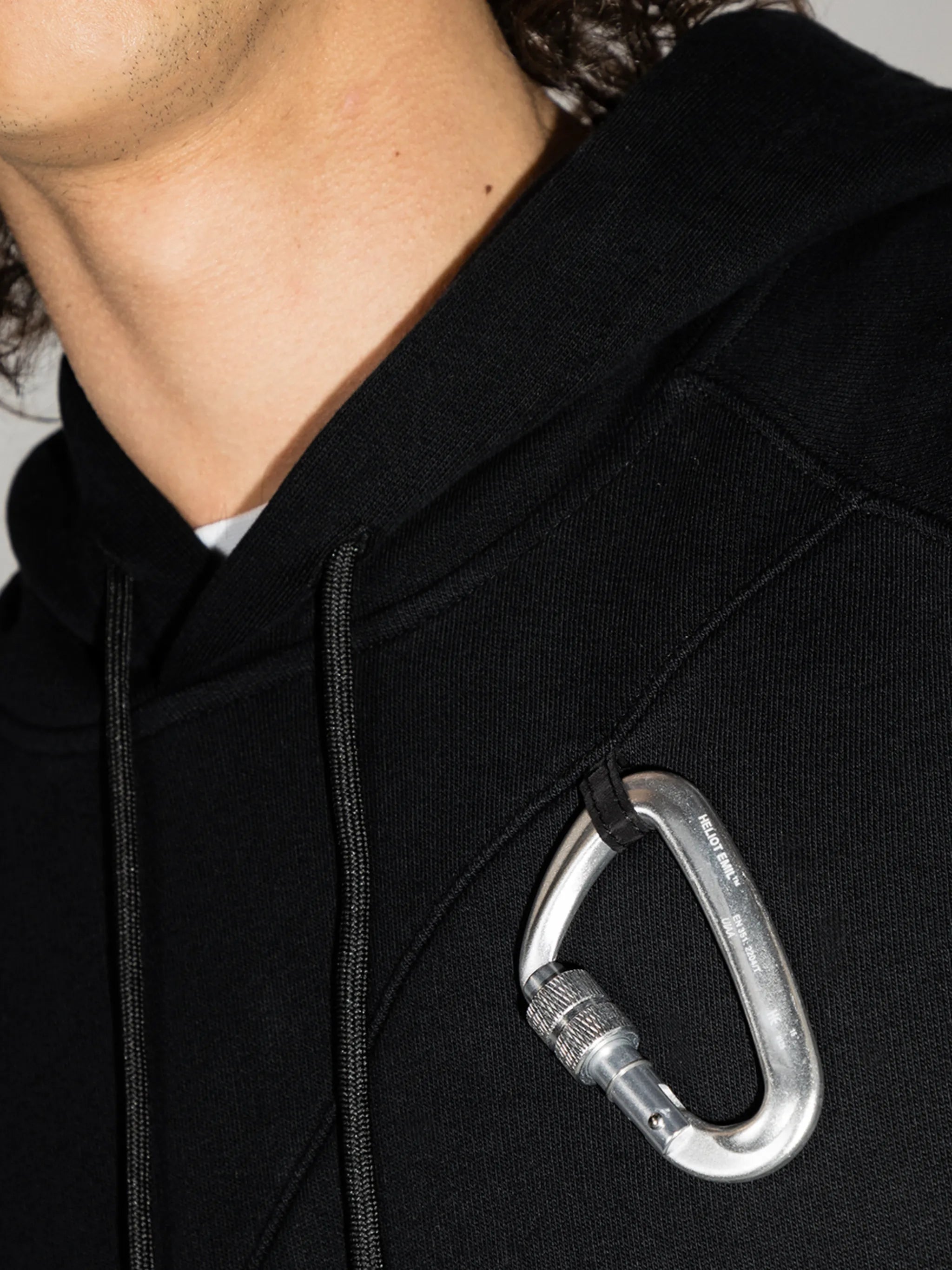 Carabiner cotton hoodie