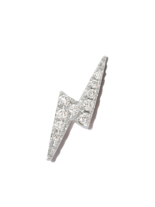 18kt white gold Lightning Bolt earring