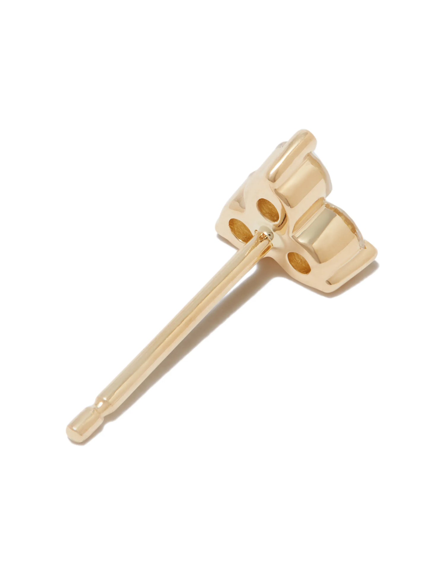 18kt yellow gold Trinity stud earring