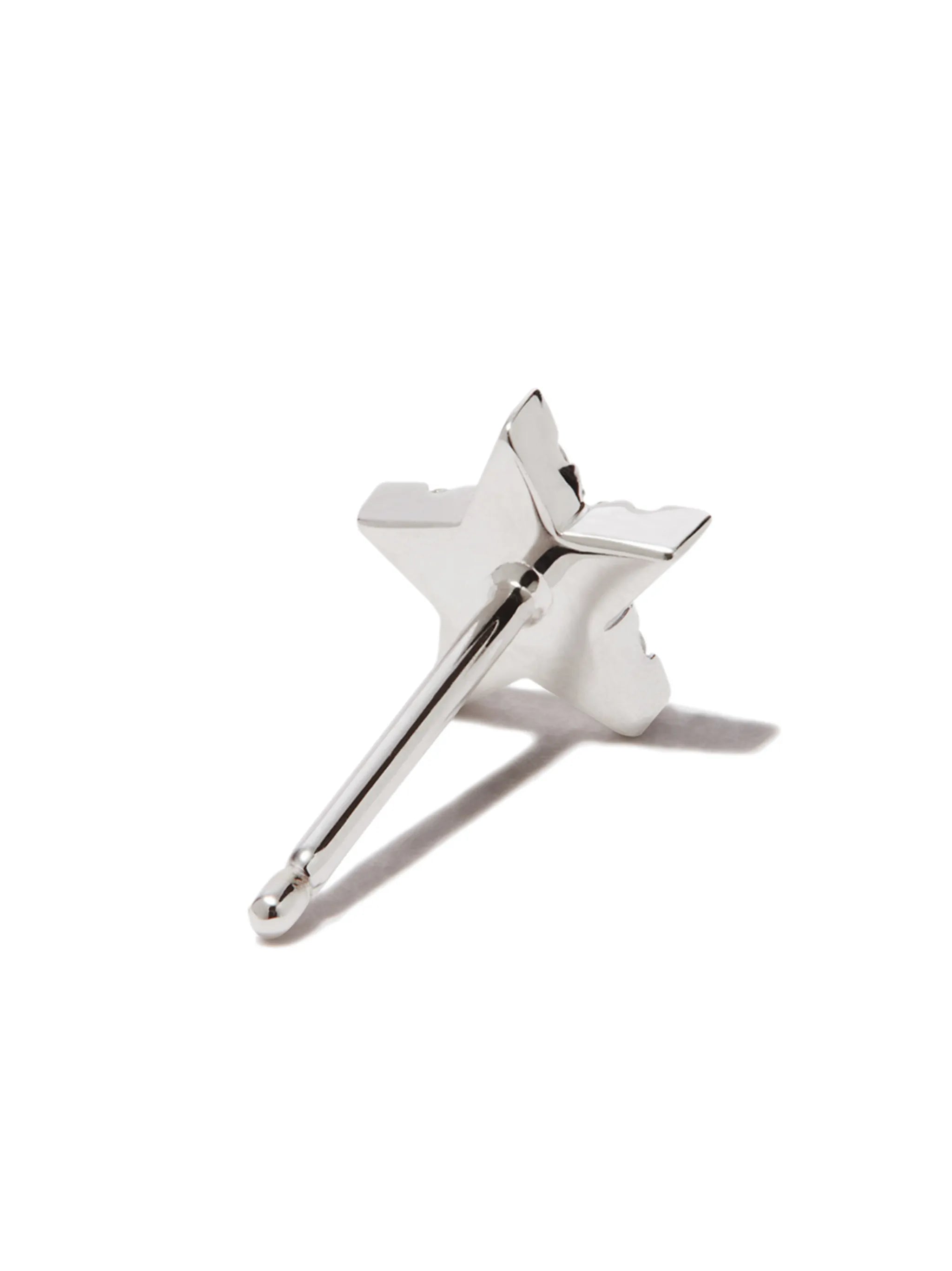 18kt white gold Star stud earring
