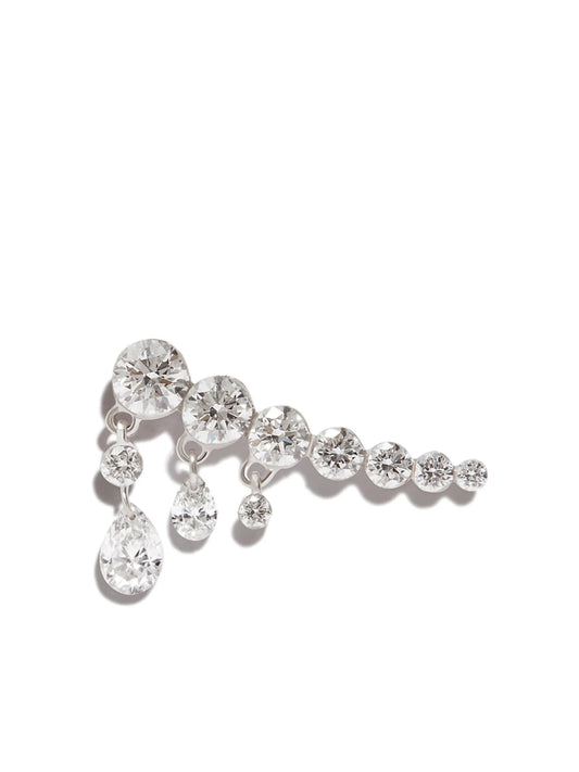 18kt white gold 18mm Crescendo diamond earring