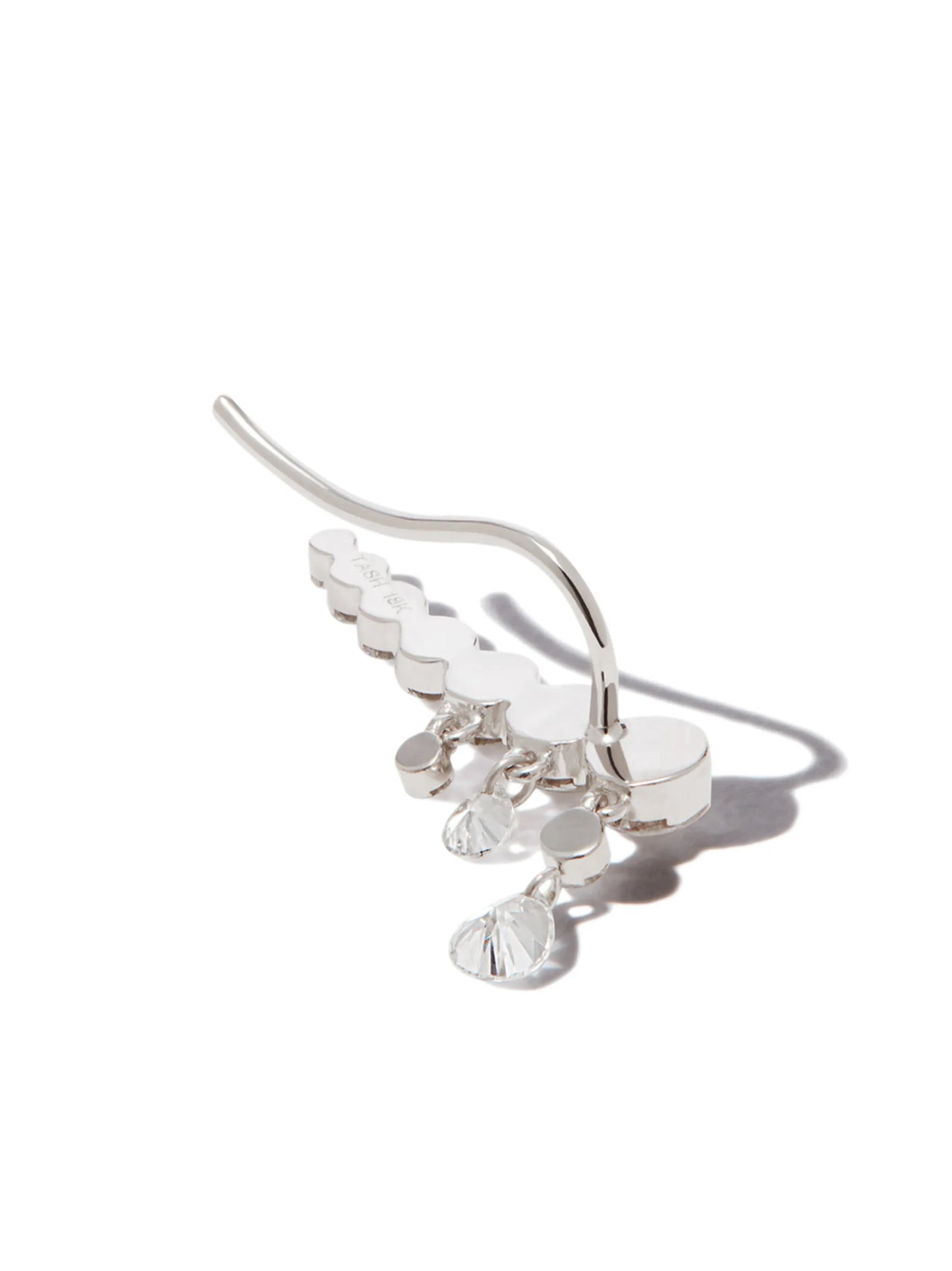 18kt white gold 18mm Crescendo diamond earring