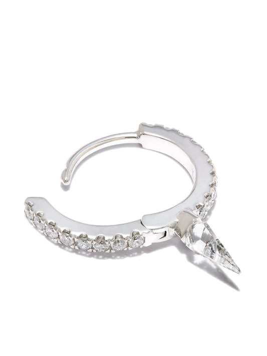 18kt white gold 8mm Short Spike earring