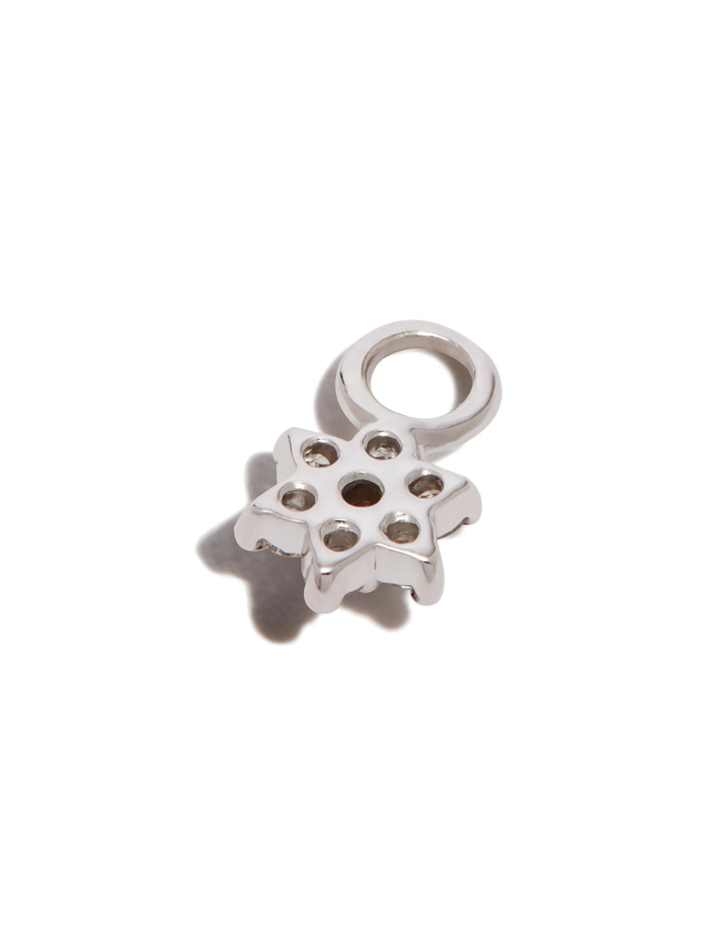 18kt white gold Flower charm