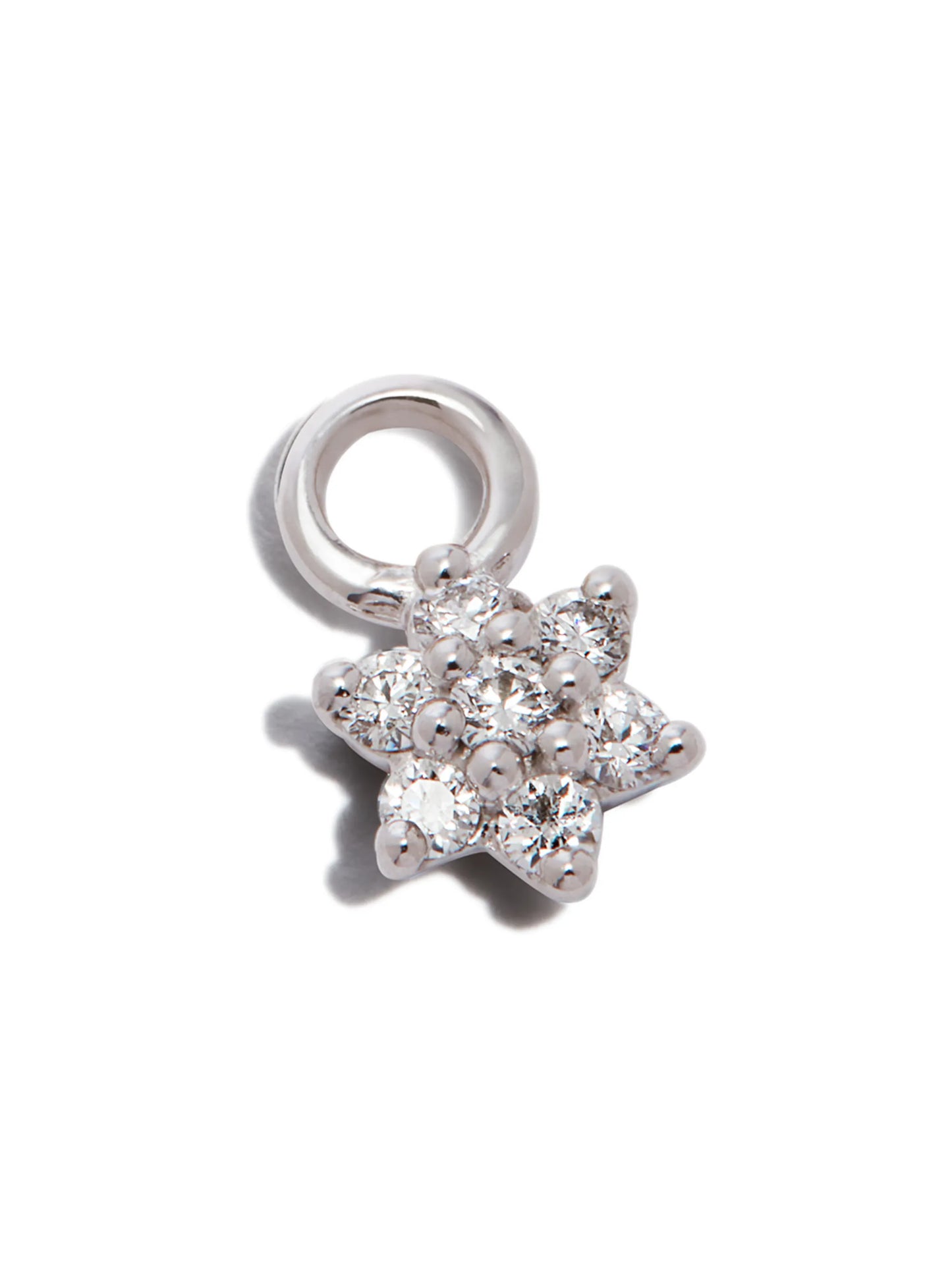 18kt white gold Flower charm