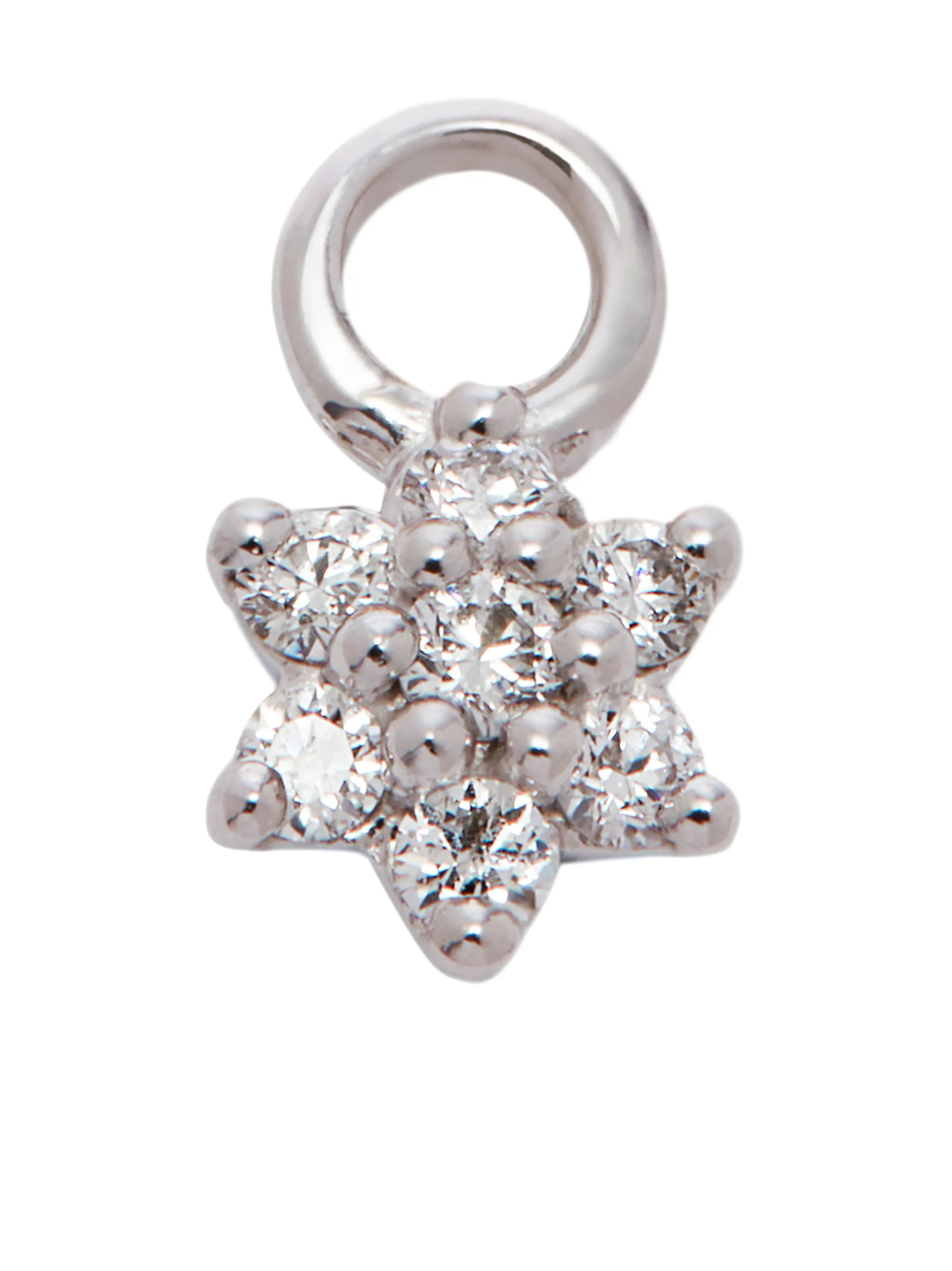 18kt white gold Flower charm